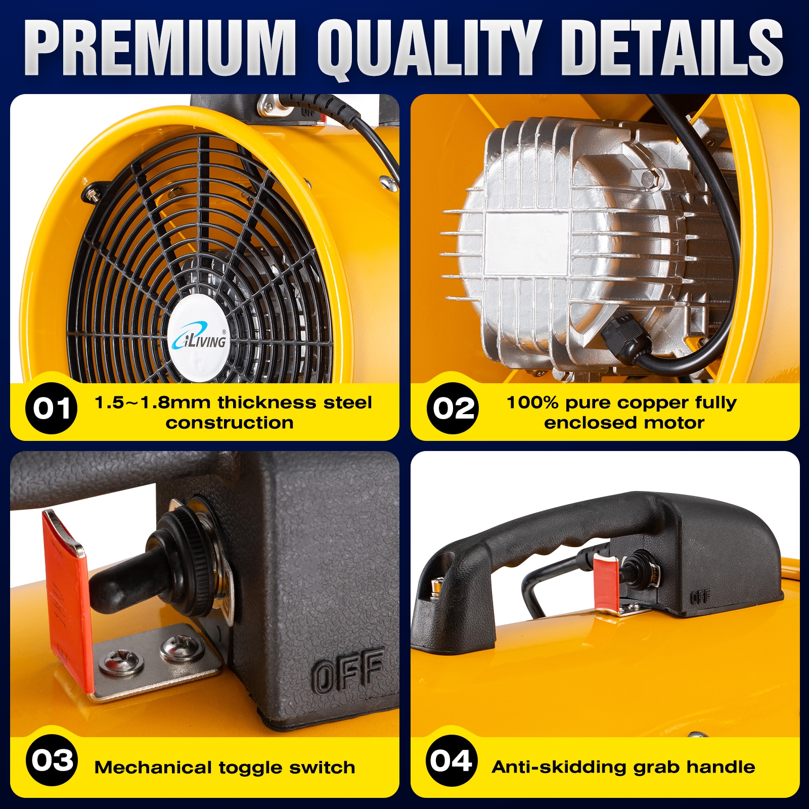 iLIVING ILG8VF12 Blower-Fans - View #4