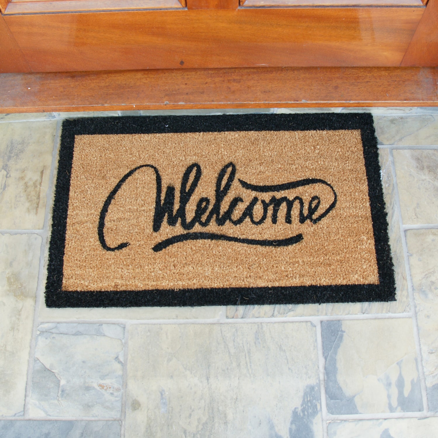  Rubber-Cal Contemporary Welcome Home Mats Natural Coir  Matting, 18 x 30-Inch : Doormat : Patio, Lawn & Garden
