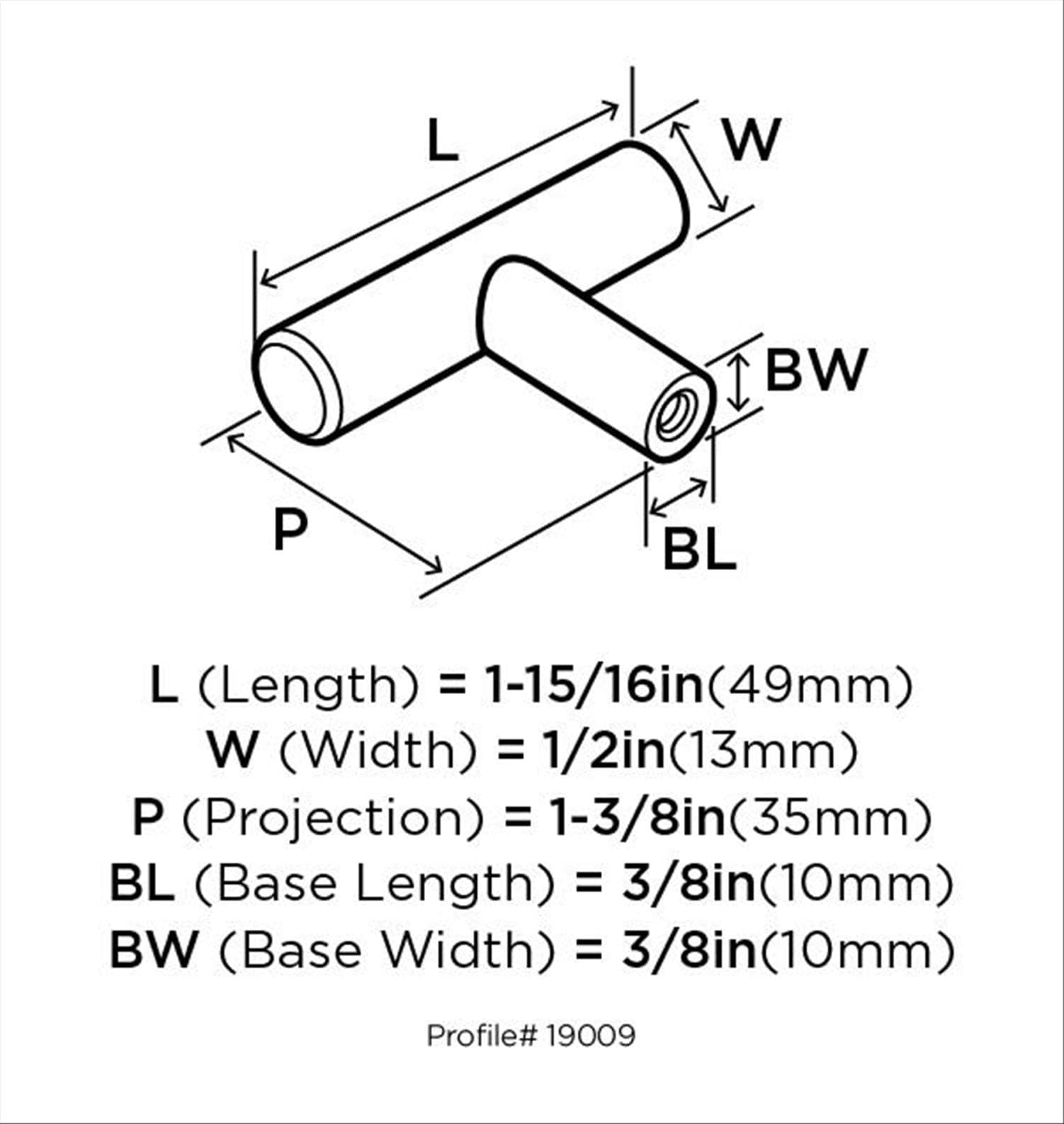 Amerock 10BX19009BBZ Cabinet-Knobs - View #3