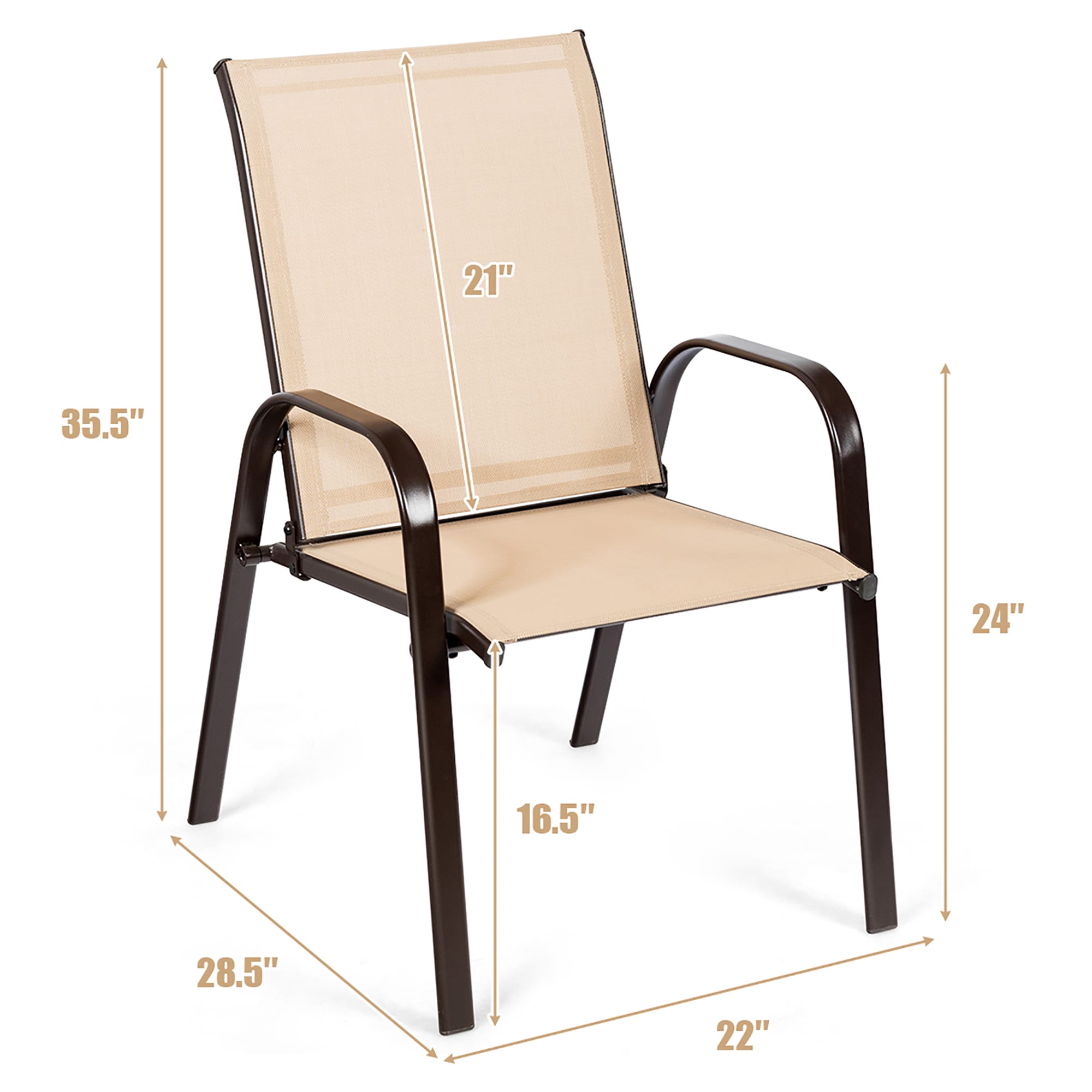 Costway 2HW63630CF-2 Patio-Chairs - View #9