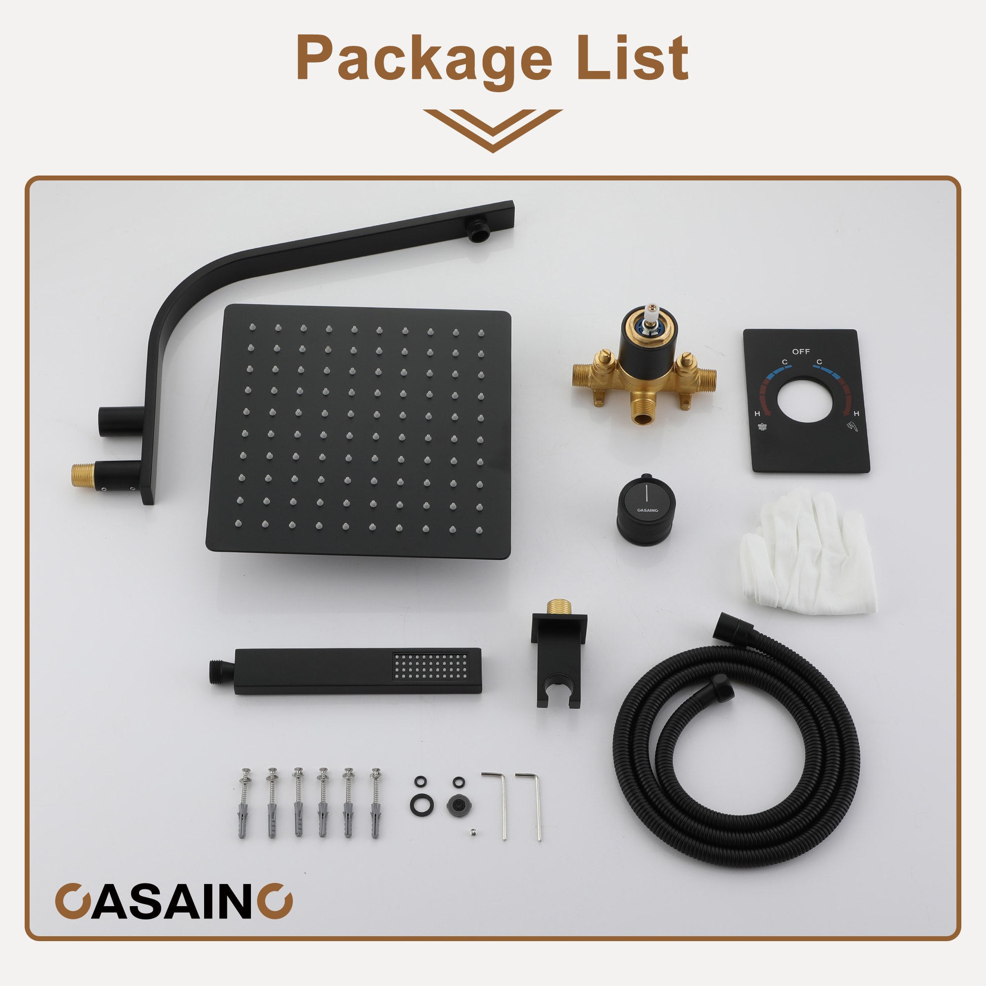 CASAINC WF-N93101LSJ-10 Showerhead-Bar-Panels - View #9