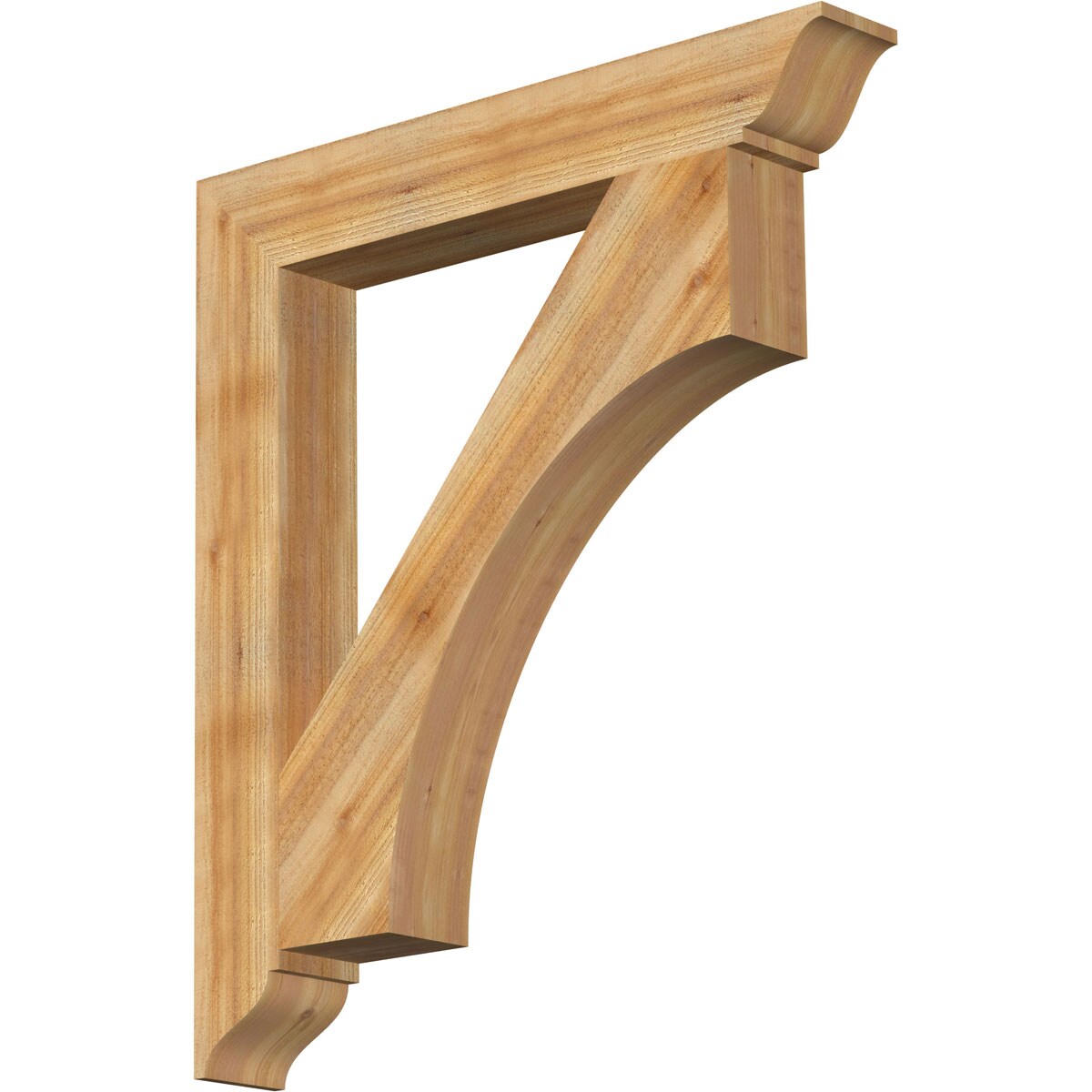 Ekena Millwork BKT06X42X48WTL01RWR Westlake traditional rough sawn 6-in x 42-in x 48-in Western red cedar Brown Wood Standard bracket