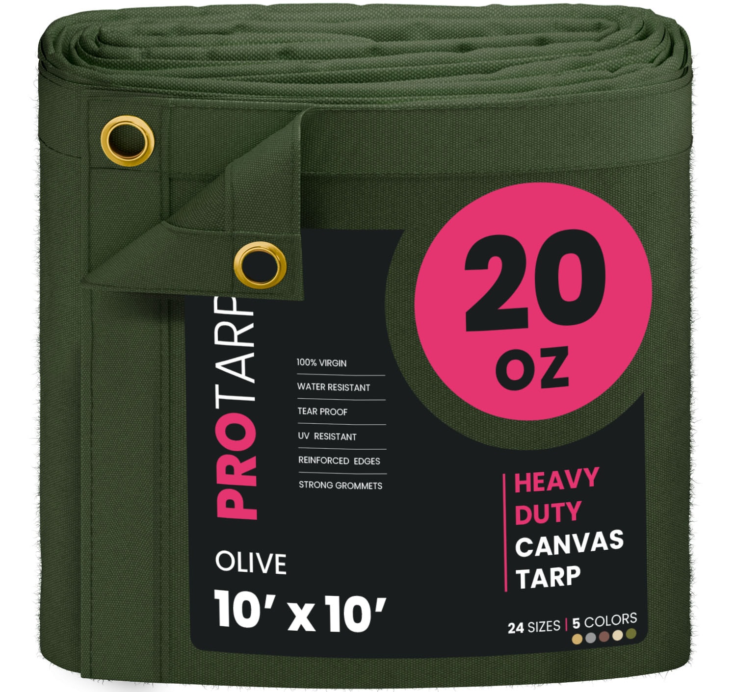PROTARP PT-403-10X10 10-ft x 10-ft Green Waterproof Standard Polyester 36-mil Tarp