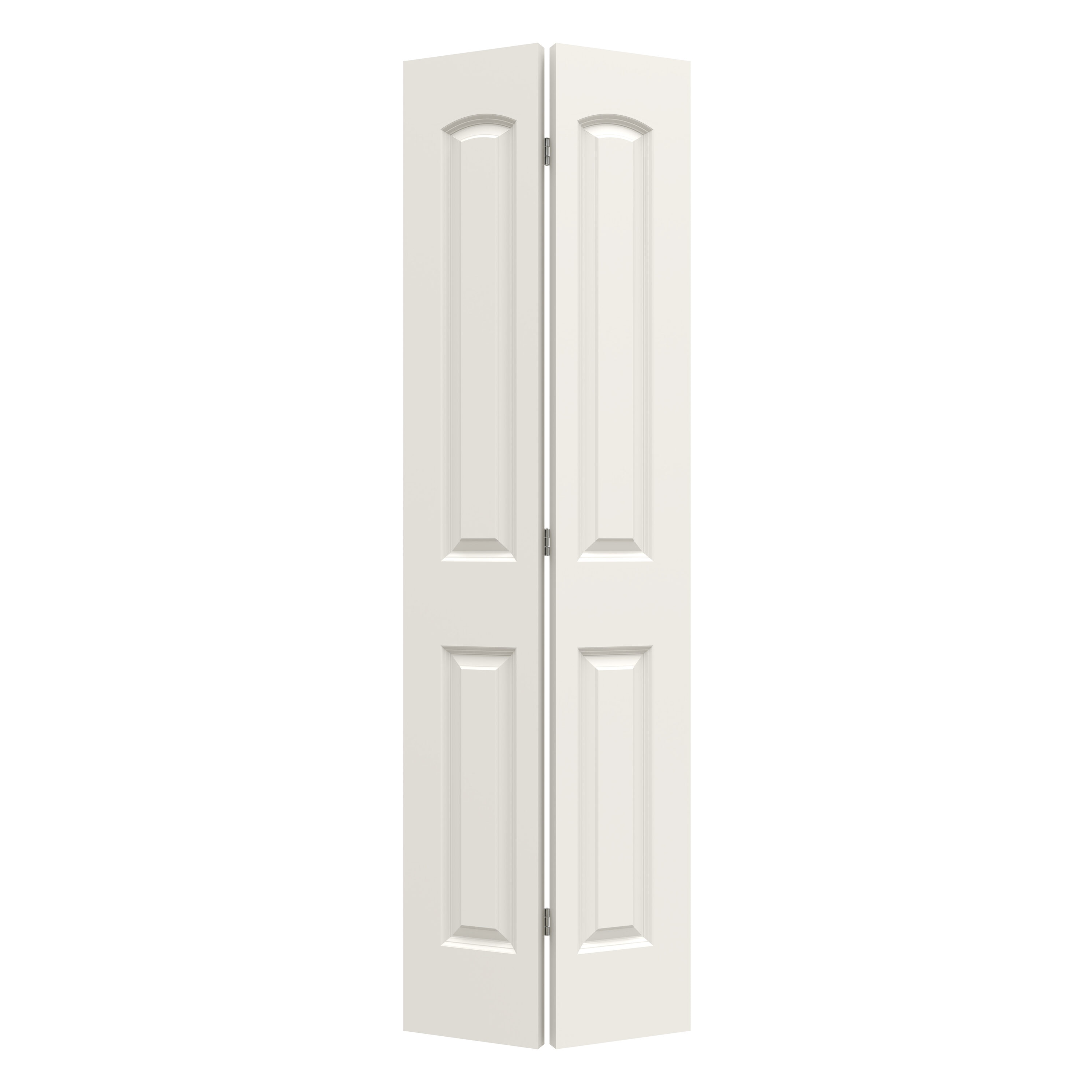 24-in x 80-in 2-panel Round Top Smooth Hollow Core Primed Molded Composite Closet Bifold Door (Hardware Included) in White | - RELIABILT ABS613581