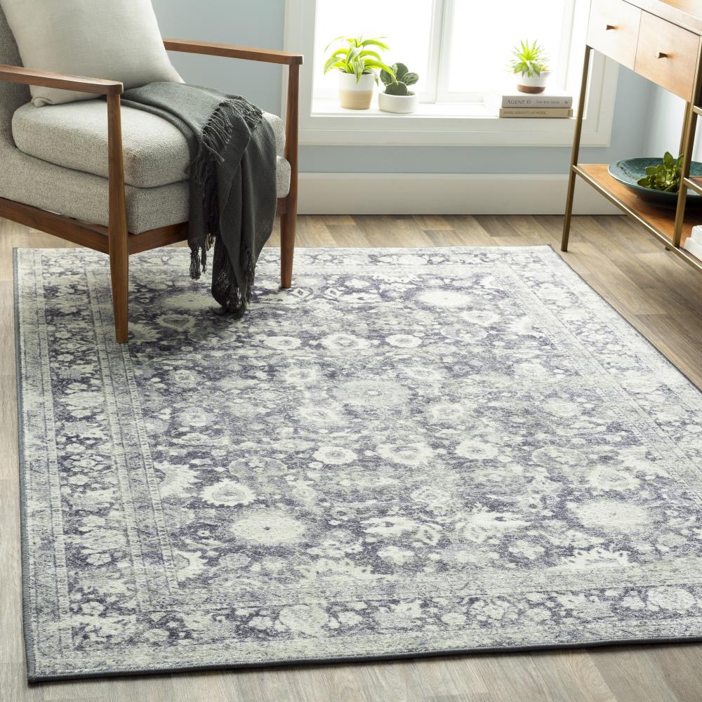 Surya Silk Road 8 x 10 Grey Medallion Oriental Area Rug at Lowes.com