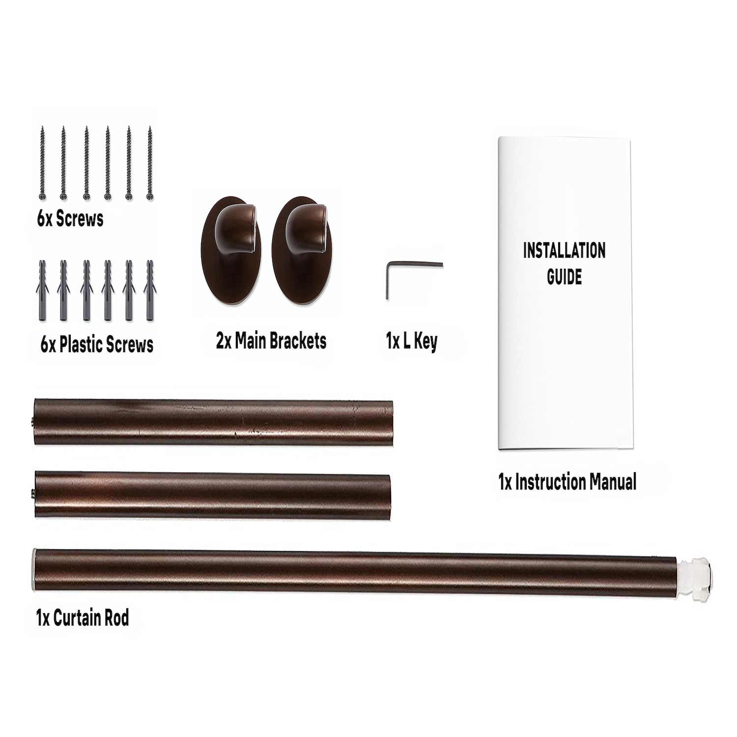 HLC WRP-BRNZ28 Curtain-Rods - View #2