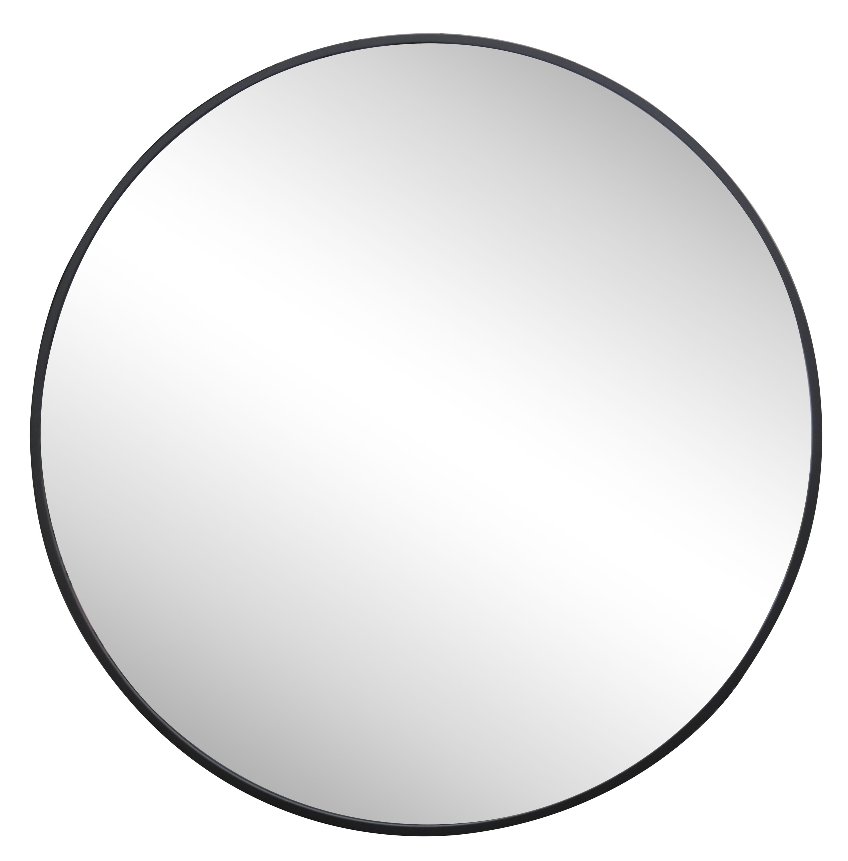 Origin 21 A58-20 20-in W x 20-in H Round Black Framed Wall Mirror