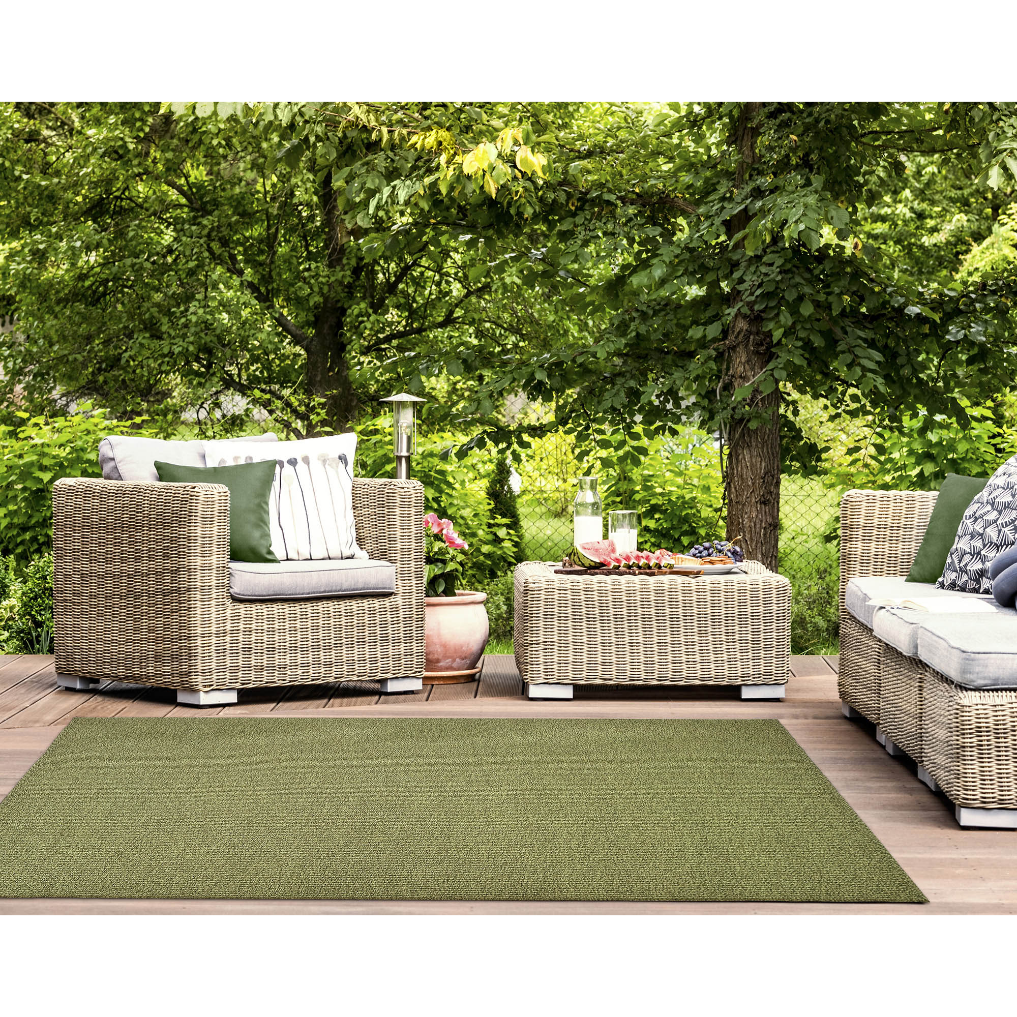 Liora Manne ASD58813903 Ashford 5 x 8 (ft) Loomed Polypropylene Ivory/blue Rectangular Indoor Tribal Area rug