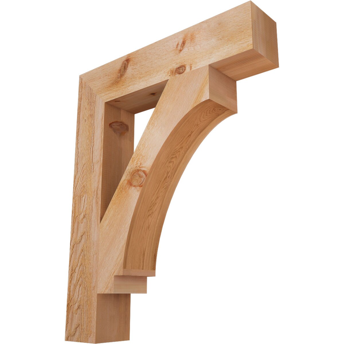 Ekena Millwork BKT06X30X38IMP05RWR Imperial Block Rough Sawn 6-in x 30-in x 38-in Western red cedar Brown Wood Standard bracket