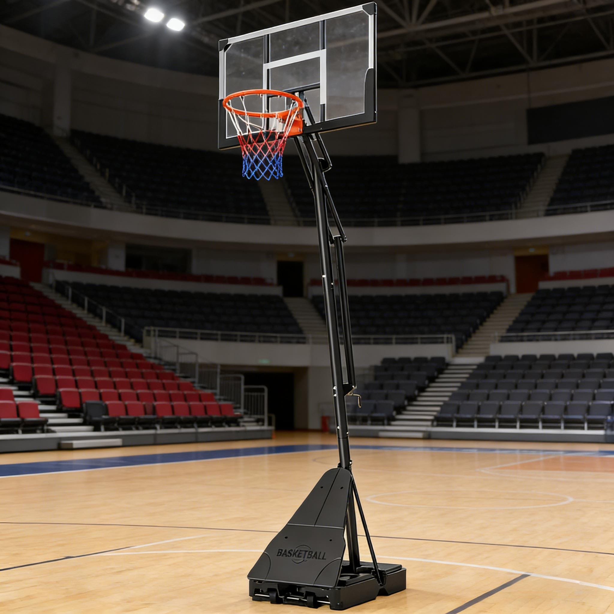 JUSHUA Adjustable Height Portable Outdoor Basketball Hoop Stand Goal