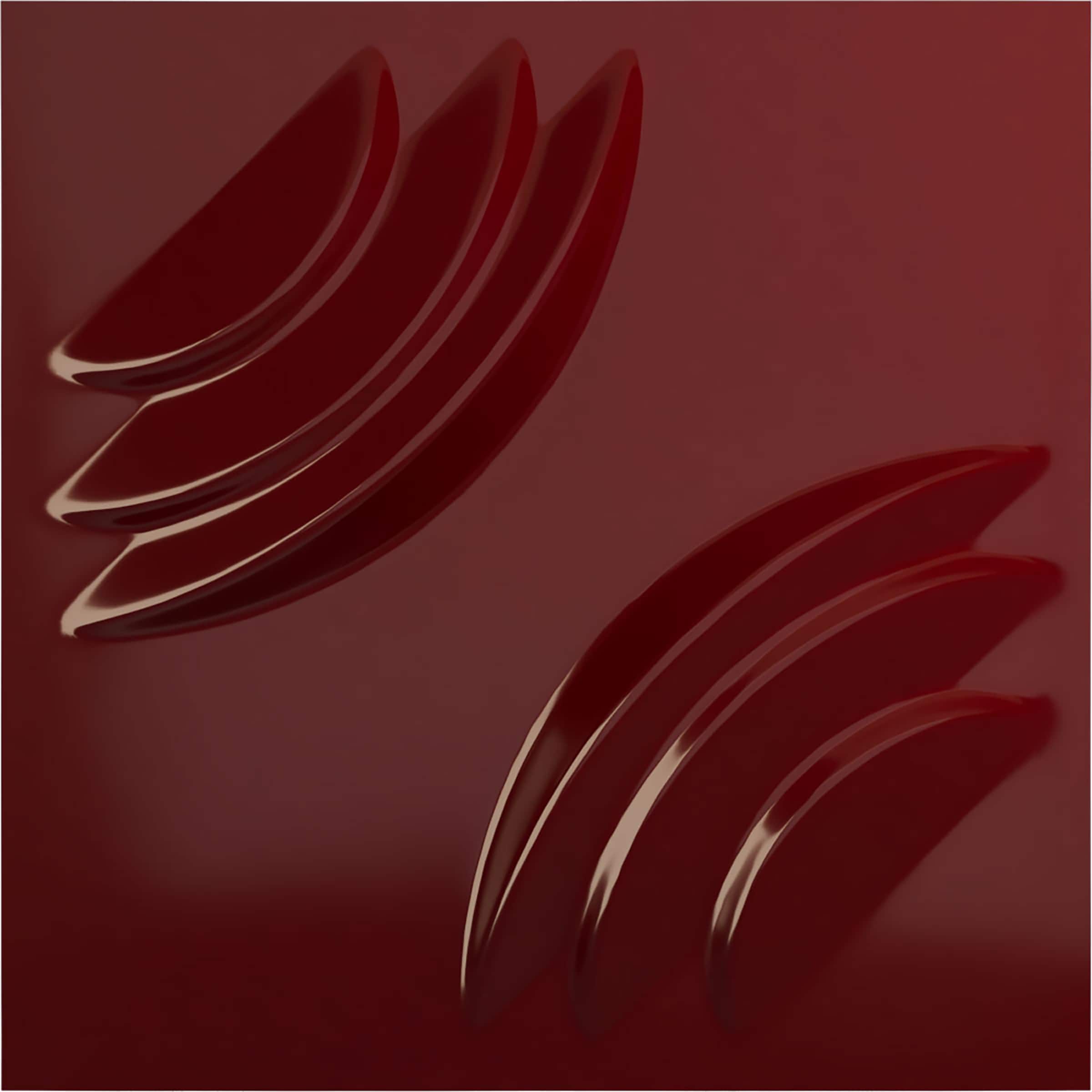 Ekena Millwork WP12X12ARHML-CASE-12 11-7/8-in x 11-7/8-in Embossed Paintable/Stainable Red PVC Wall Panel ( 12 -Pack, Covers