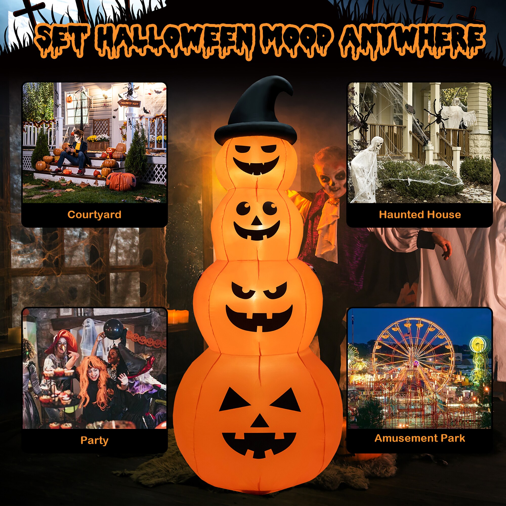 Costway CM24027US Outdoor-Halloween-Decor - View #6