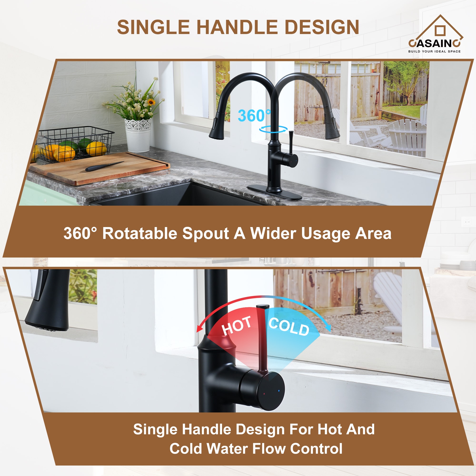 CASAINC KCLT0044MB Kitchen-Faucets - View #8