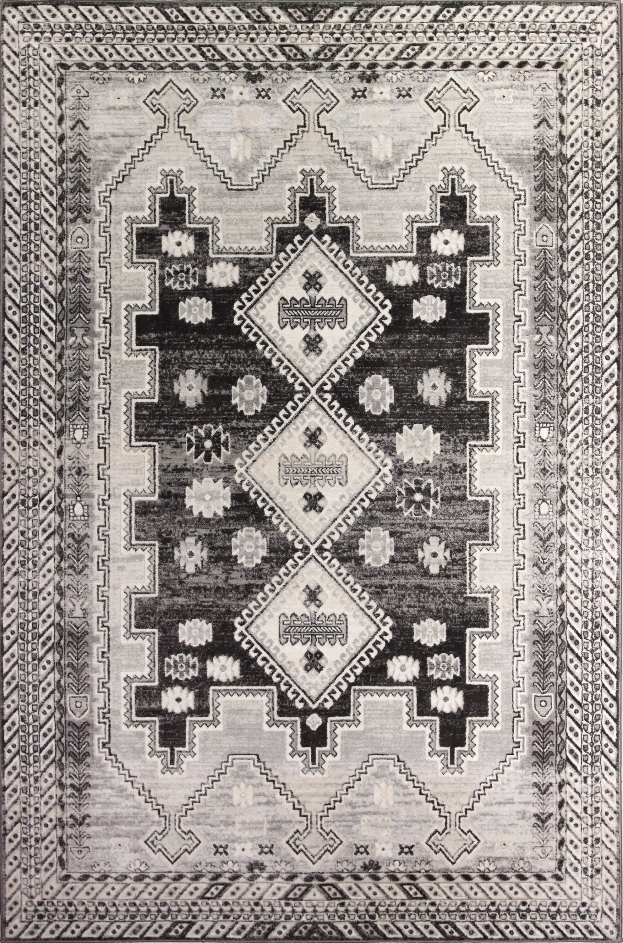 Bashian 649652286051 9 X 12 (ft) Charcoal Indoor Geometric Southwestern Area Rug