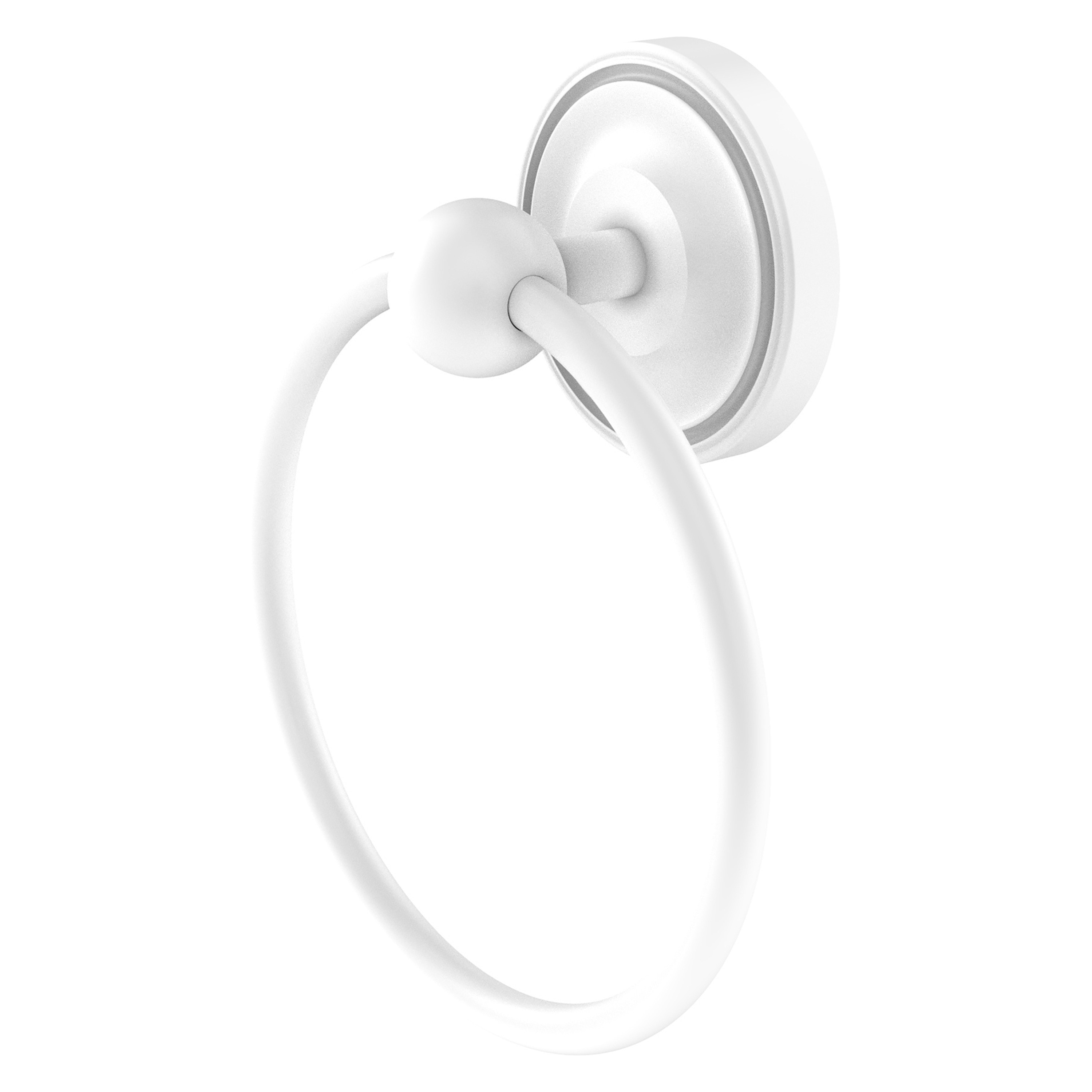 Allied Brass PR-16-WHM Prestige Regal Matte White Wall mount Single Towel Ring