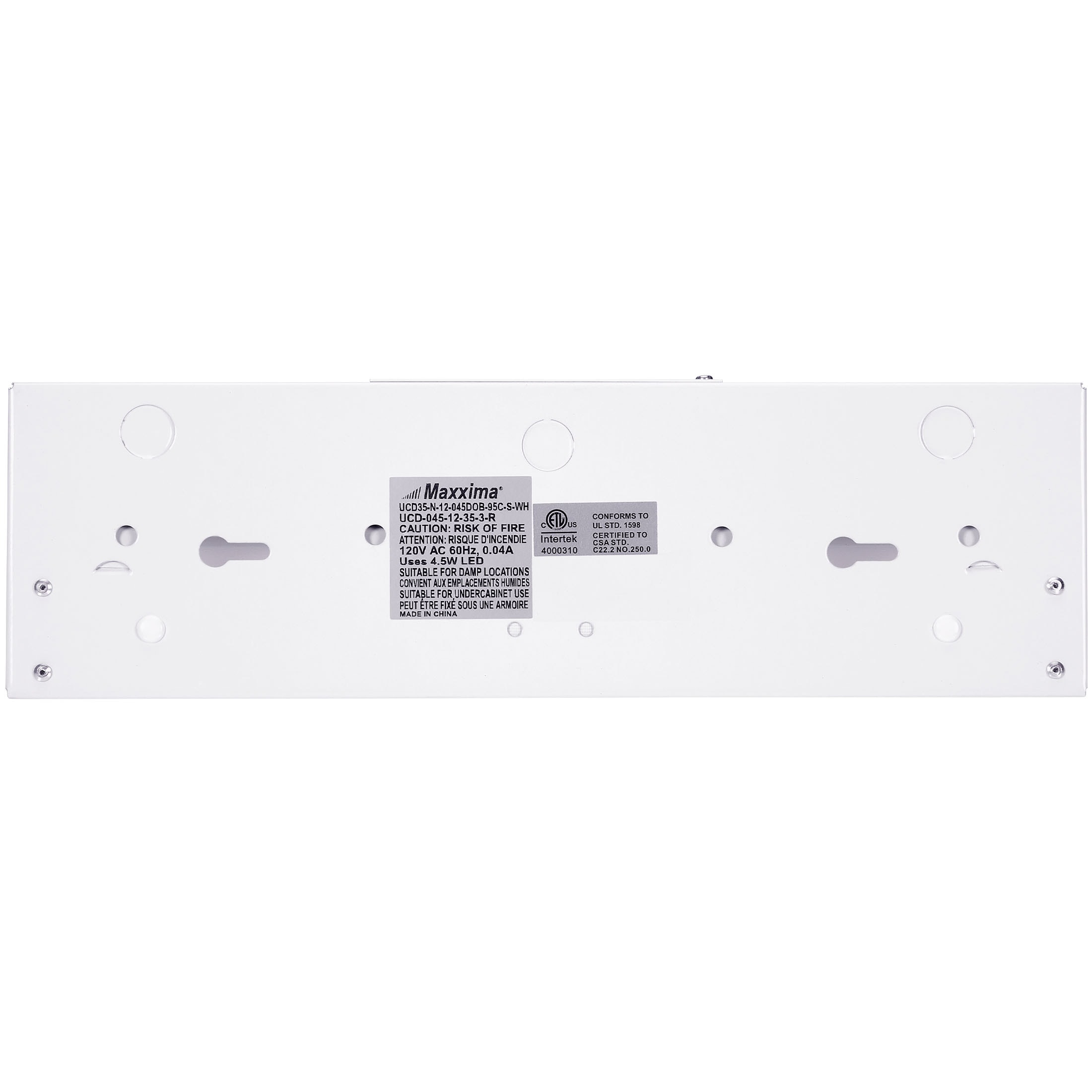12" White Gloss LED Under Cabinet Light with Color Changing