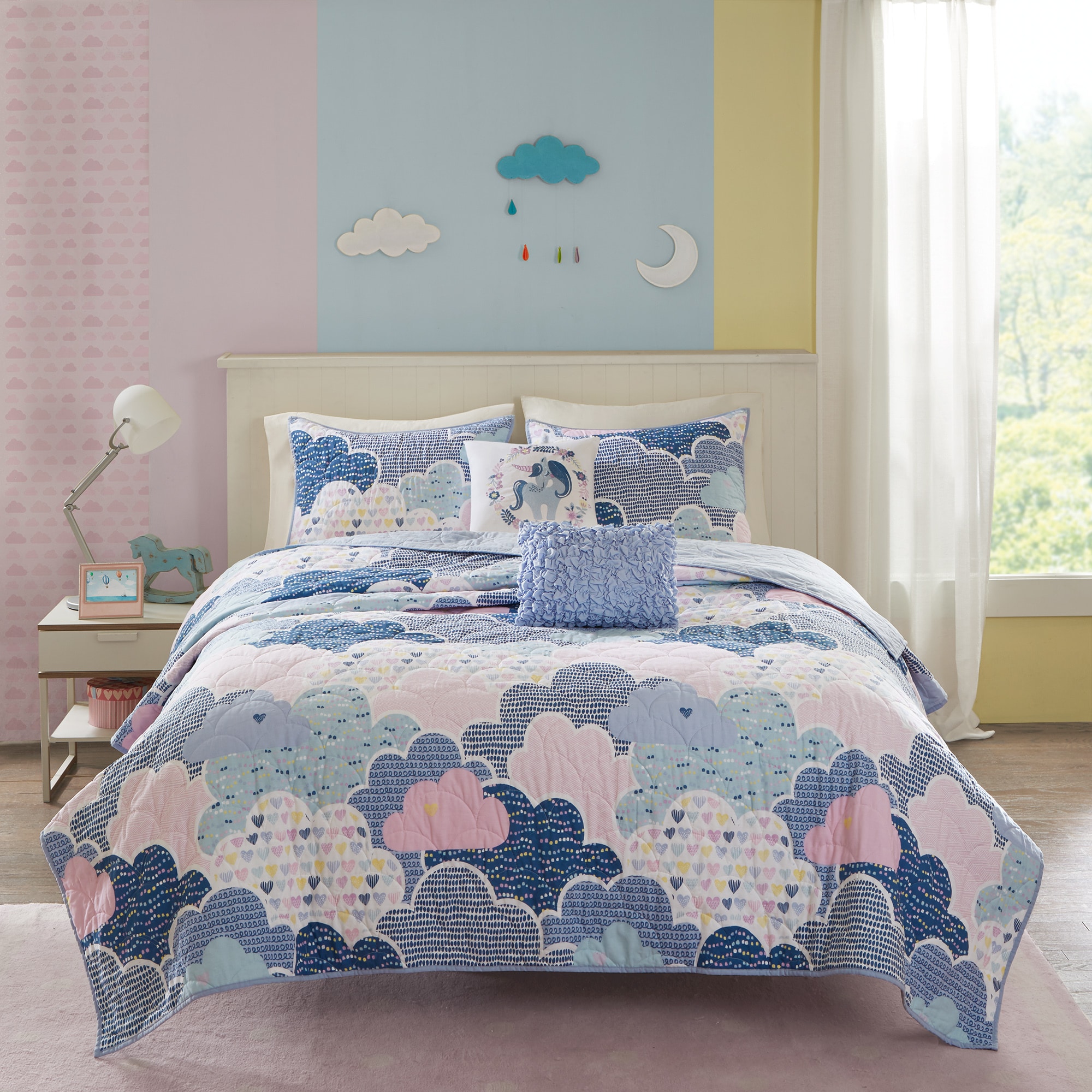 Urban Habitat Kids UHK13-0019 4 -Piece Blue Twin Quilt Set