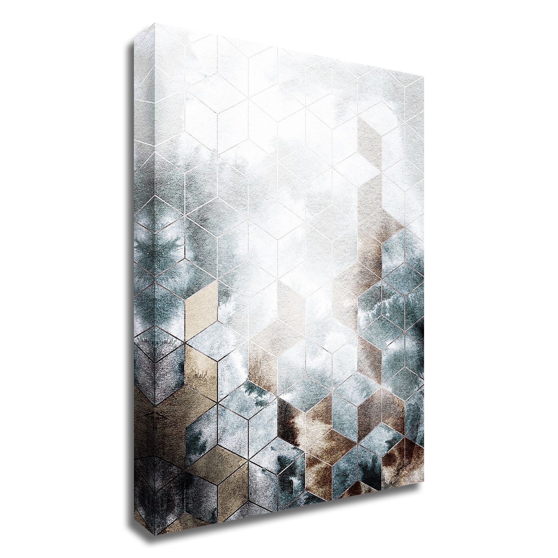 Tangletown Fine Art 8MF9690884C-2028 Cubes Magic Design Fabrikken 28-in H x 20-in W Abstract Print on Canvas