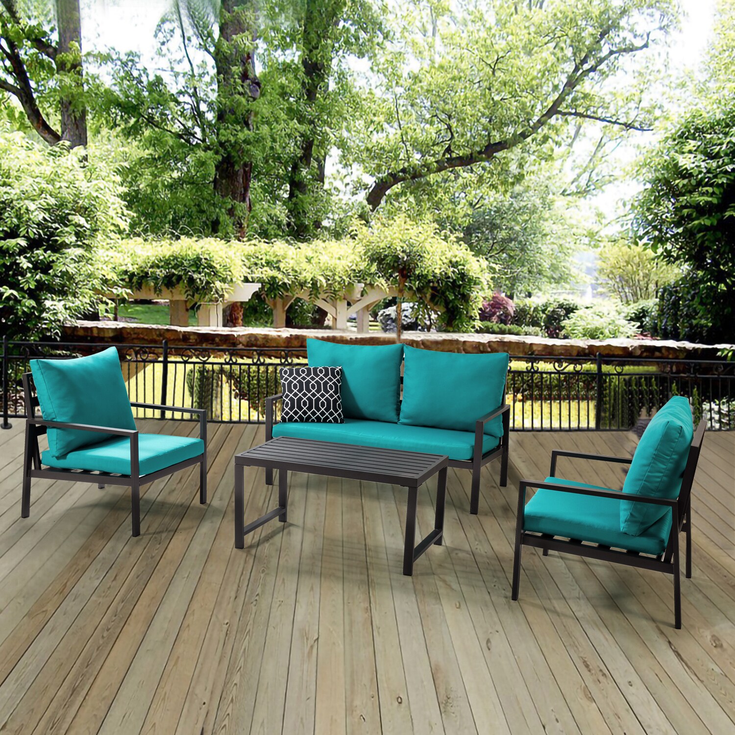 Flynama YC-V-L0169-TEAL Patio-Conversation-Sets - View #2