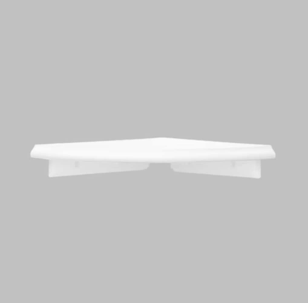 Style Selections LOWE10WMCS-W 10-in L x 10-in D x 1.88-in H White MDF Corner Triangle Bracket shelf