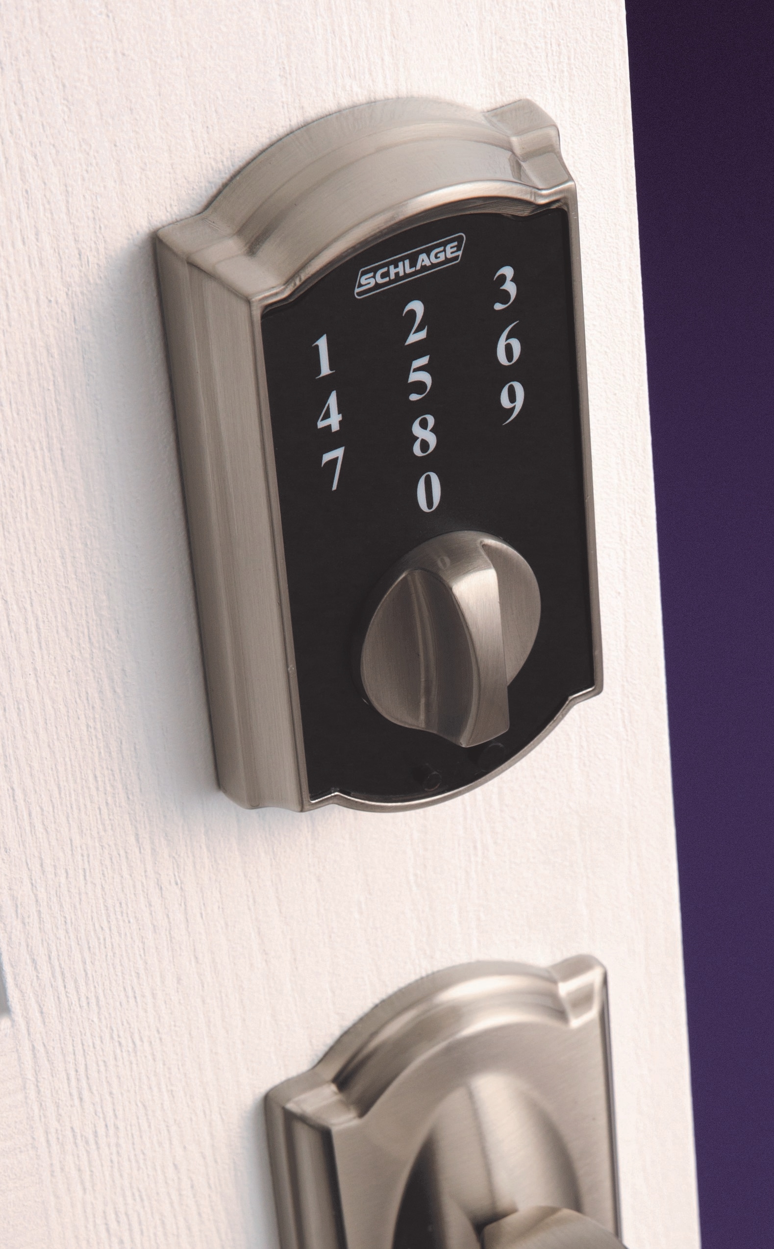Schlage Touch Camelot Satin Nickel Electronic Deadbolt with
