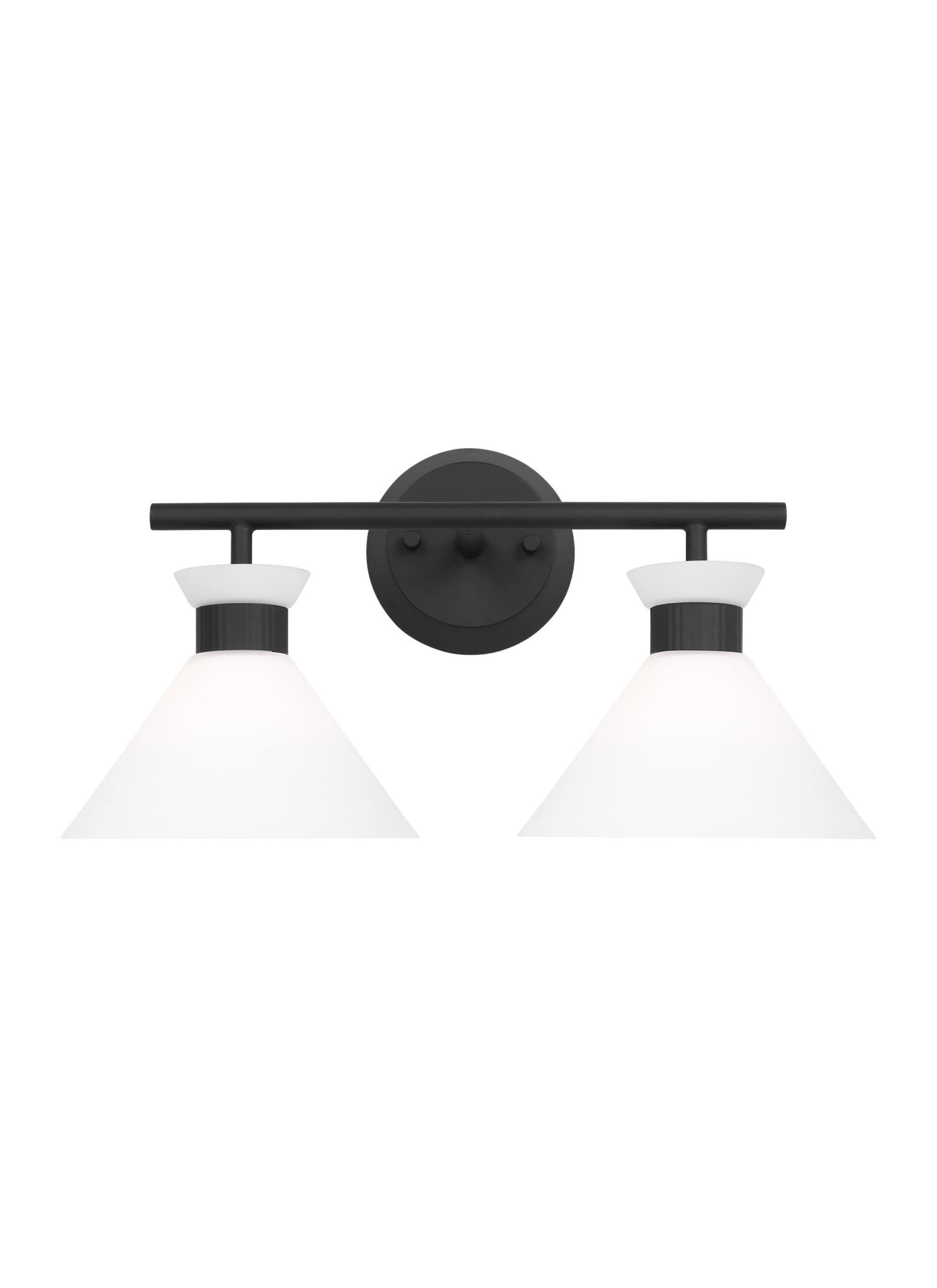 Scott Living DJV1012MBK Belcarra 17.25-in 2 -Light Black Modern/contemporary Vanity light