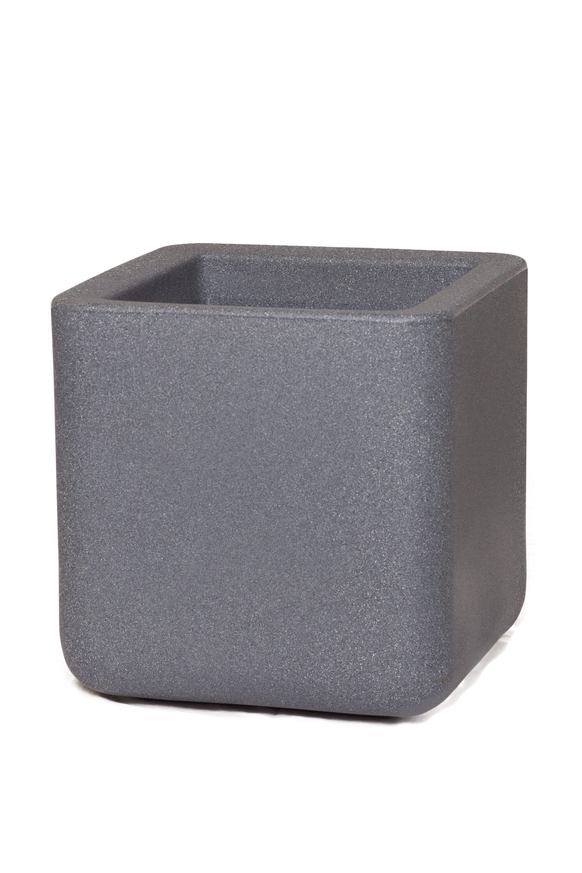Color and Sabor Mediterano QT12GRA 12.37-in W x 12.62-in H x Gray Plastic Indoor/Outdoor Planter