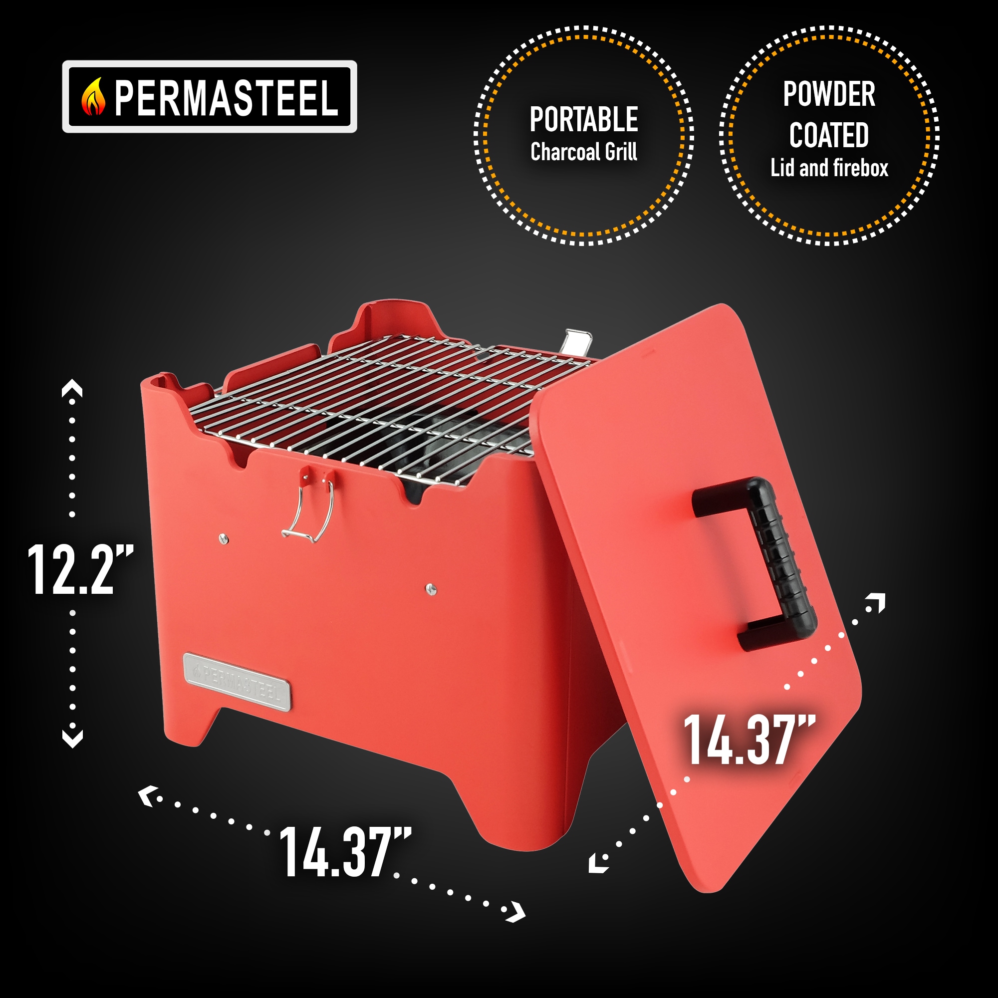 Permasteel PG-40C10-RD Tabletop-Grills - View #3