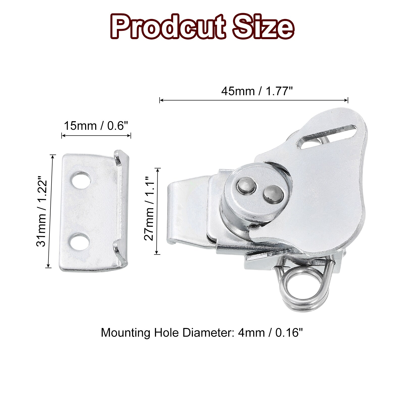 Unique Bargains S25093001UX7211 Cabinet-Latches - View #2