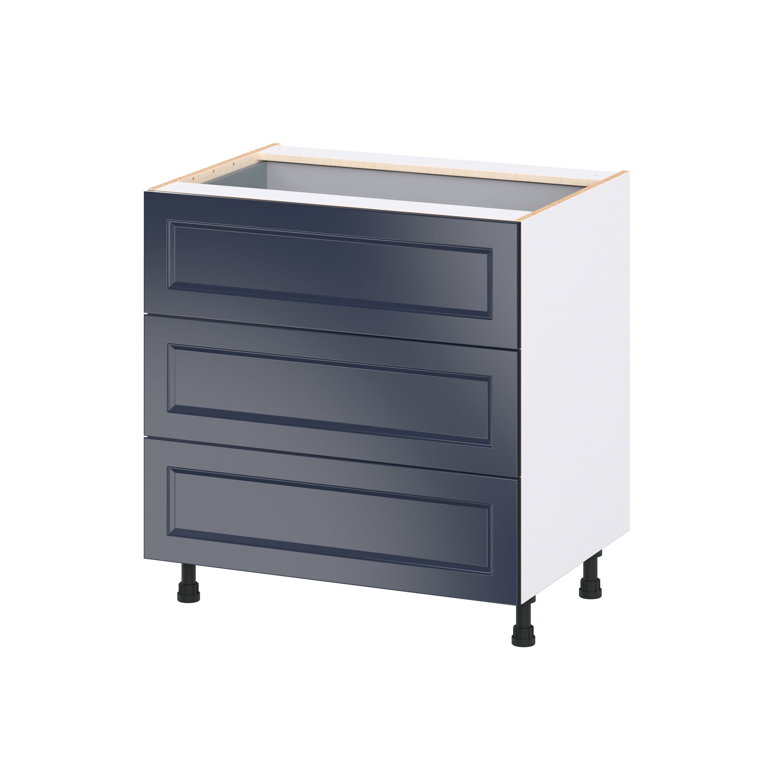 Hugo&Borg DSB3DA33I1-LO Lorette 33-in W x 34.5-in H x 24.5-in D Navy Blue 4 -Drawers Drawer Base Fully assembled Cabinet Recessed Panel Shaker