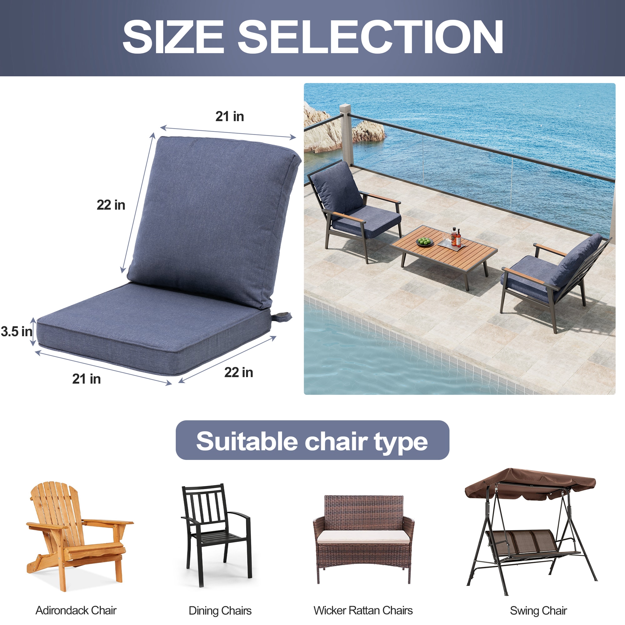Pellebant ST25-CU109SKY-2 Patio-Furniture-Cushions - View #2
