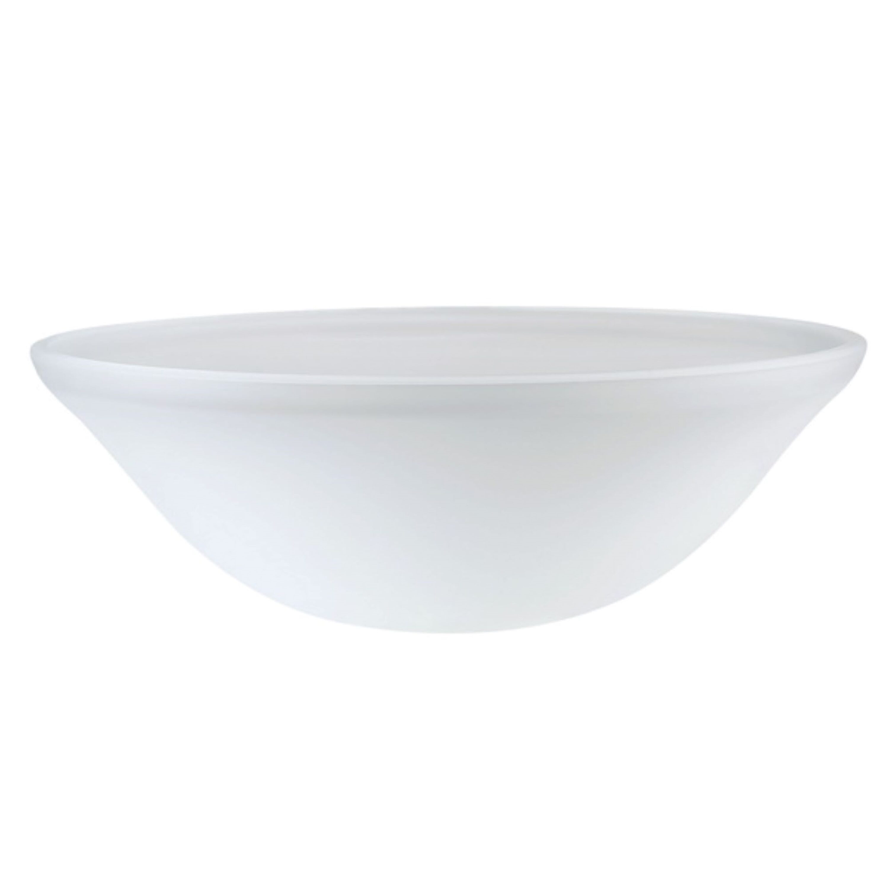 Frosted White Glass Bowl Shade for Lamps and Fixtures