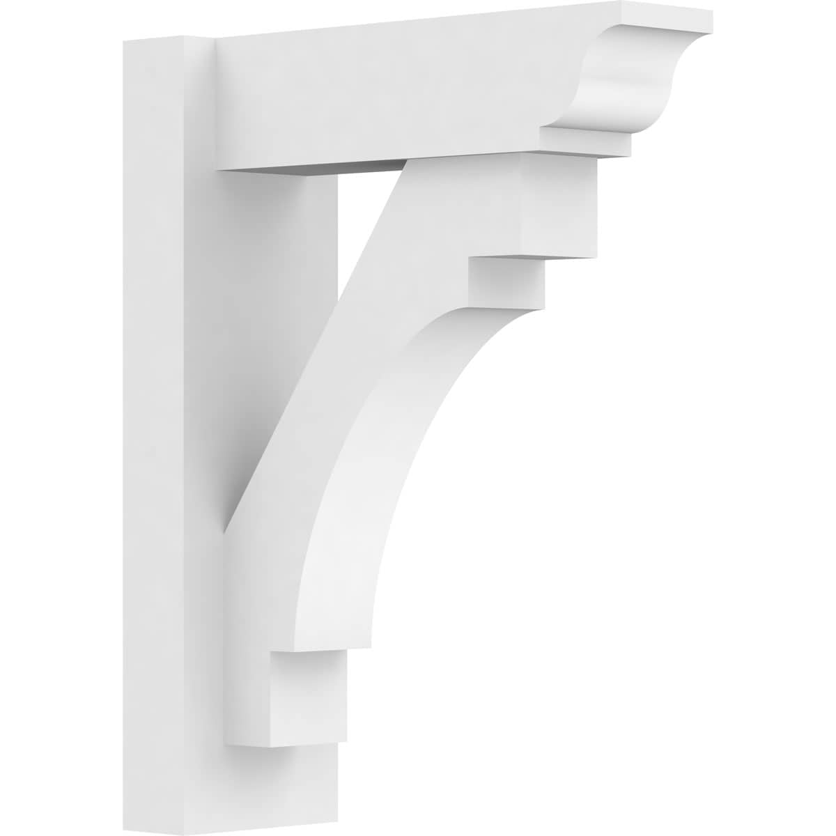 Ekena Millwork OUTP05X14X18MRC01 5-in W X 14-in D X 18-in H Merced Architectural Grade PVC Outlooker with Traditional Ends