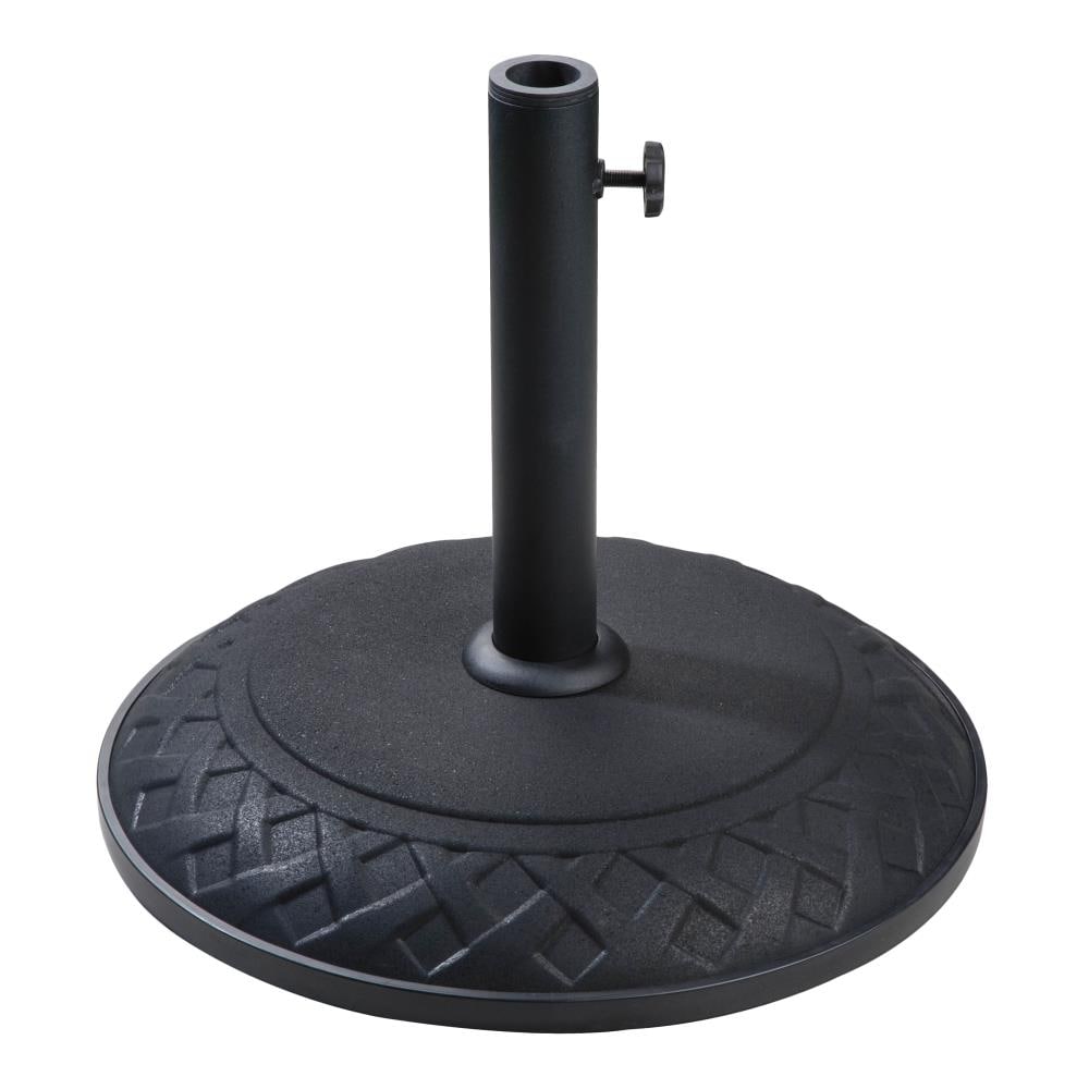 International Caravan Black Patio Umbrella Base in the Patio Umbrella ...