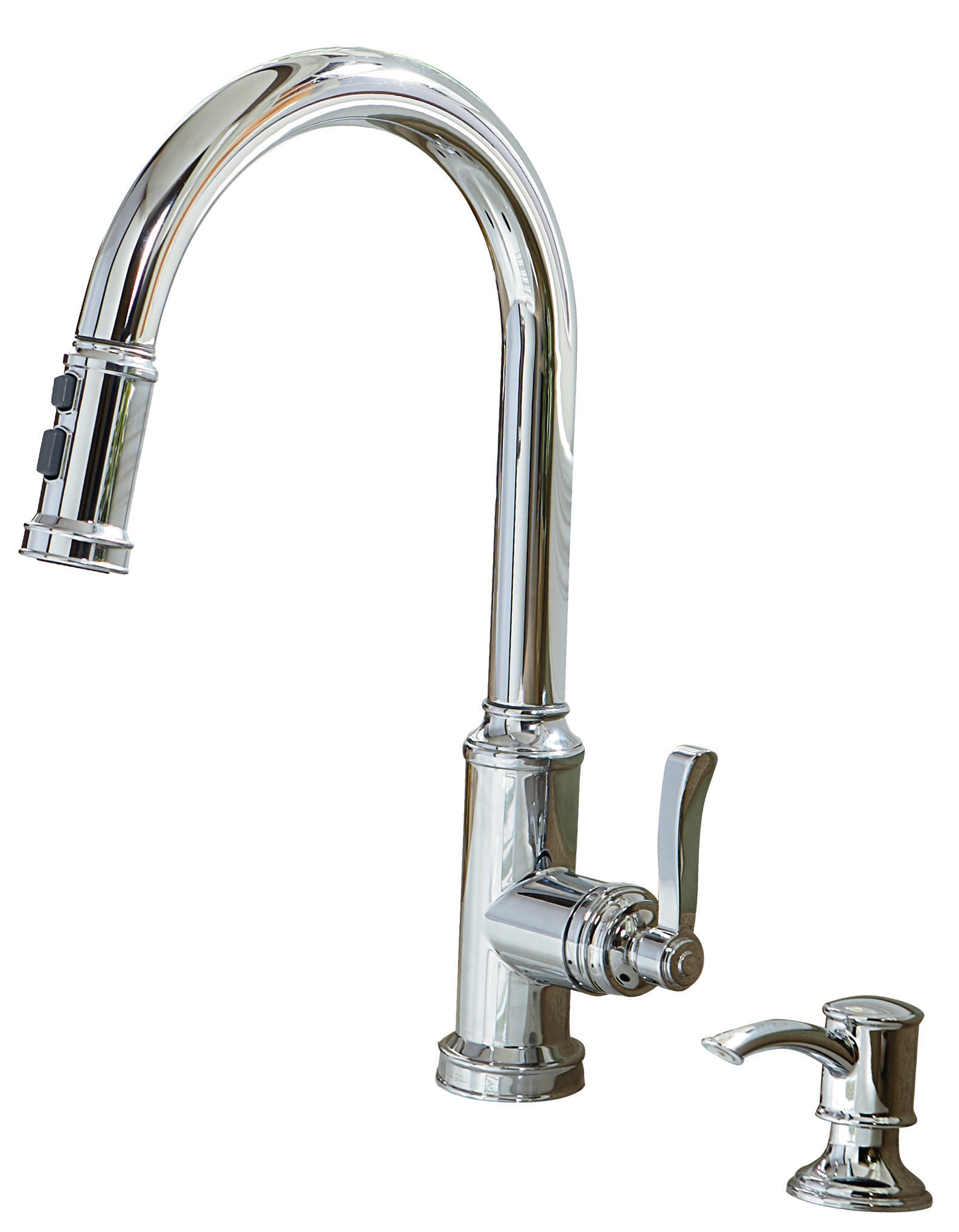 Giagni Coralo Polished Chrome Single Handle Pull Down Kitchen Faucet   03384187 