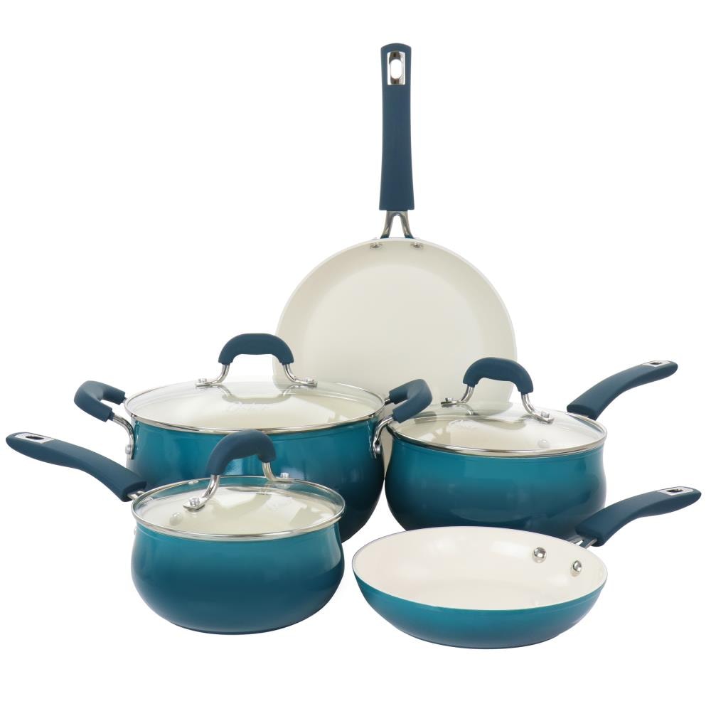 Oster 8-Piece Corbett 13.6-in Aluminum Cookware Set with Lid(s) Included in  the Cooking Pans & Skillets department at