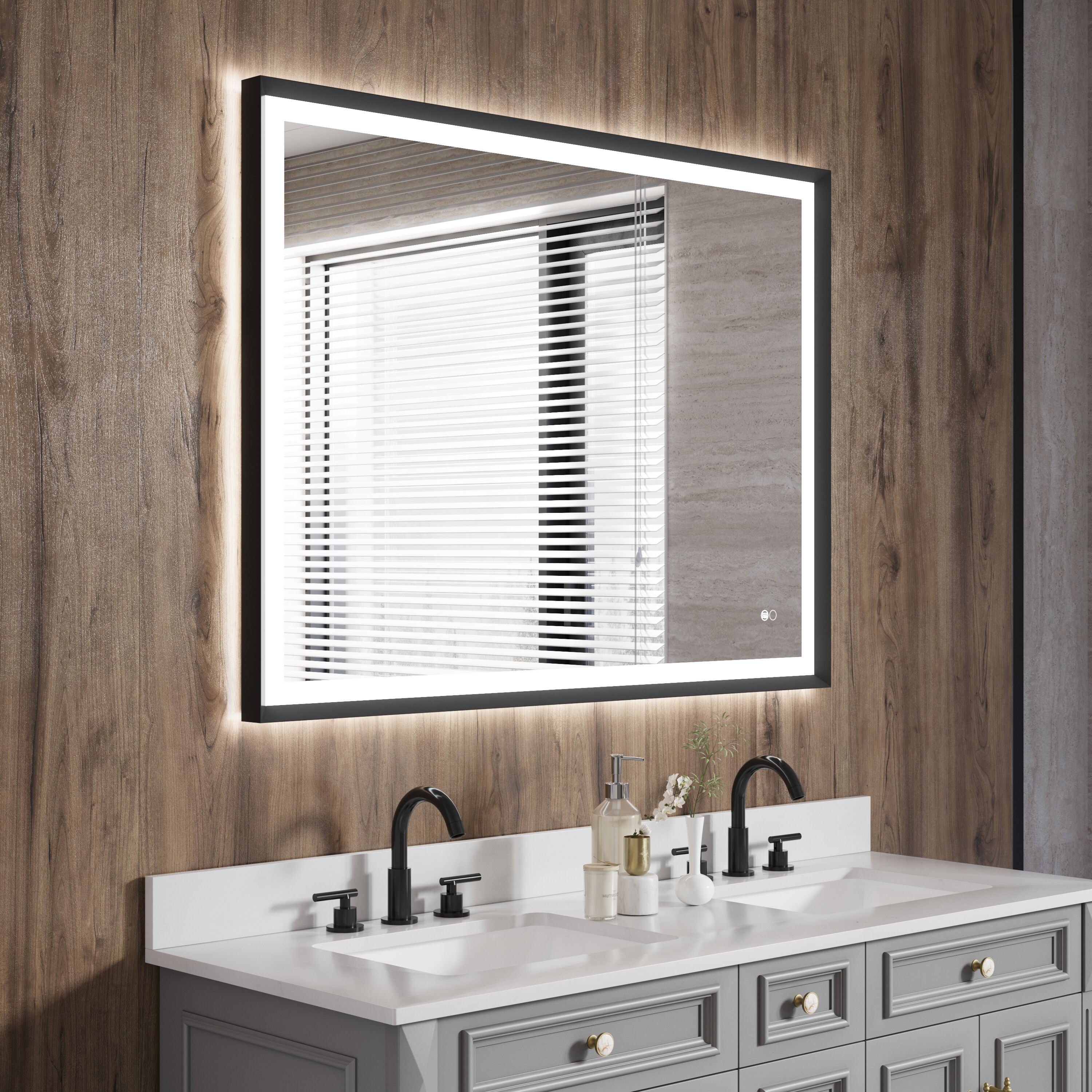 Forclover MRE-6F4836MB Framed-Bath-Mirrors - View #4