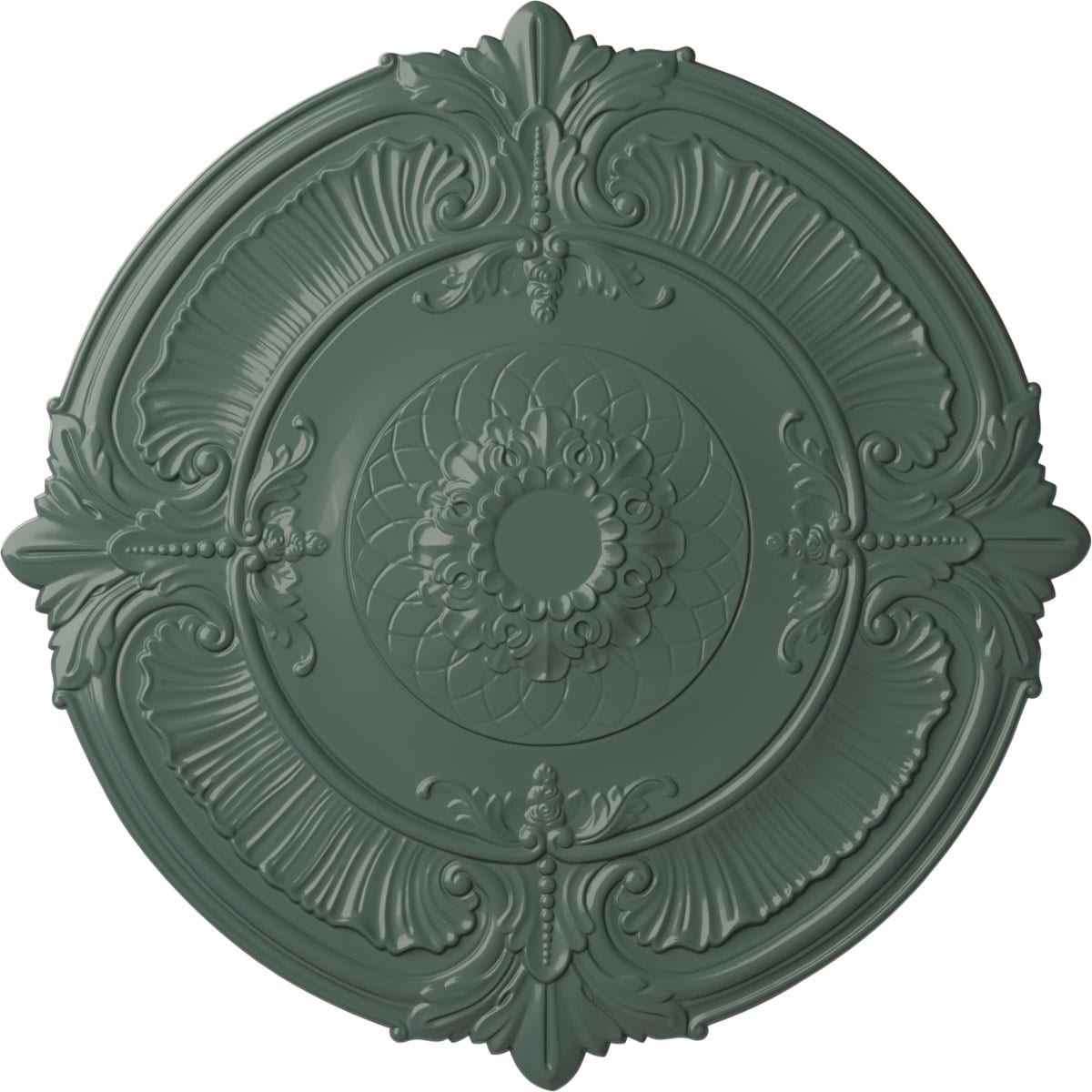 Ekena Millwork CM39ATCBF Attica 39.5-in W x 39.5-in L Painted Cloud Burst Polyurethane Whole Ceiling Medallion