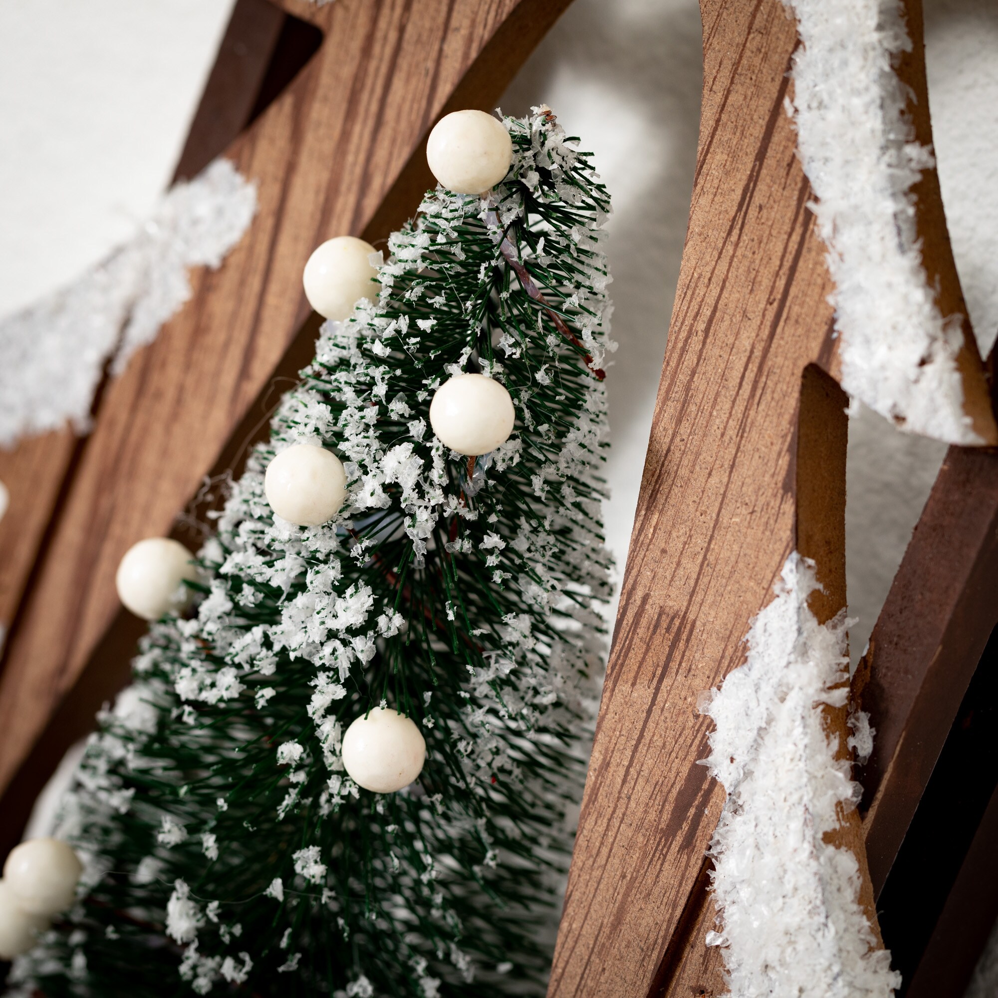 Sullivans 6.25 in. Wood Snowflake Ornament - Set of 3, White Christmas Ornaments