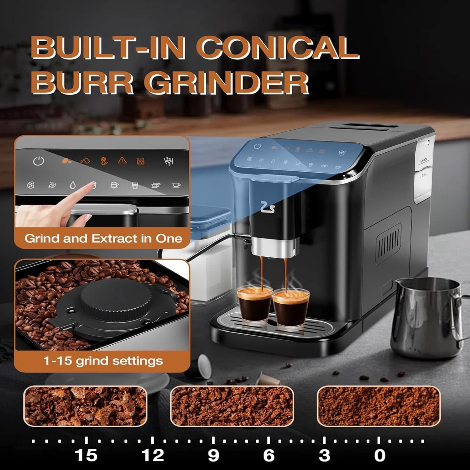 Qeetex LSHQQPHO-10C0UM9X Espresso-Machines - View #5