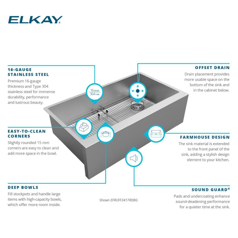 Elkay EFRUFF3417RDBG Kitchen-Sinks - View #5