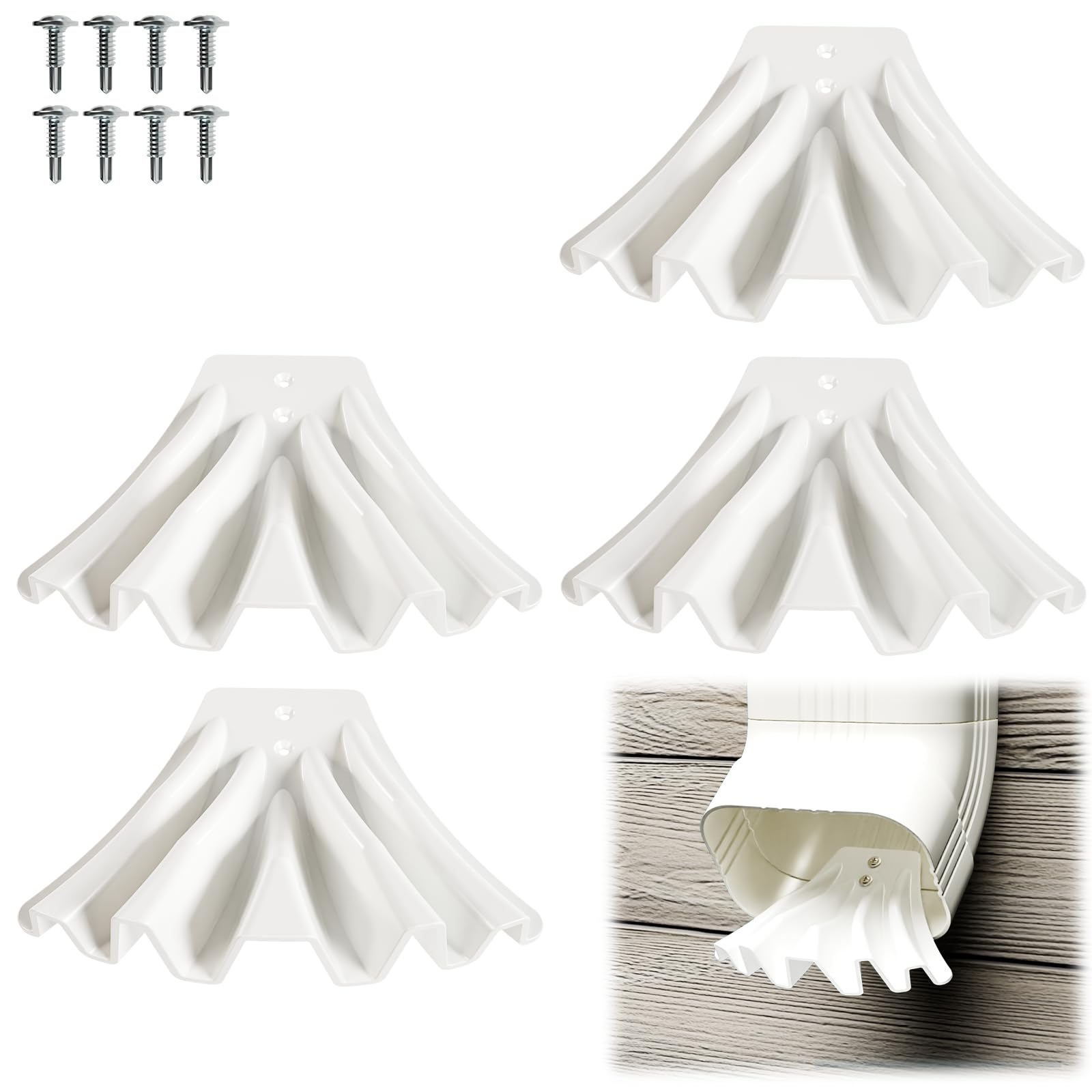 Afoxsos -  Gutter Downspout Disperser Fits 3 in by 4 in or 2 in by 3 in Downspout Elbows Protects...