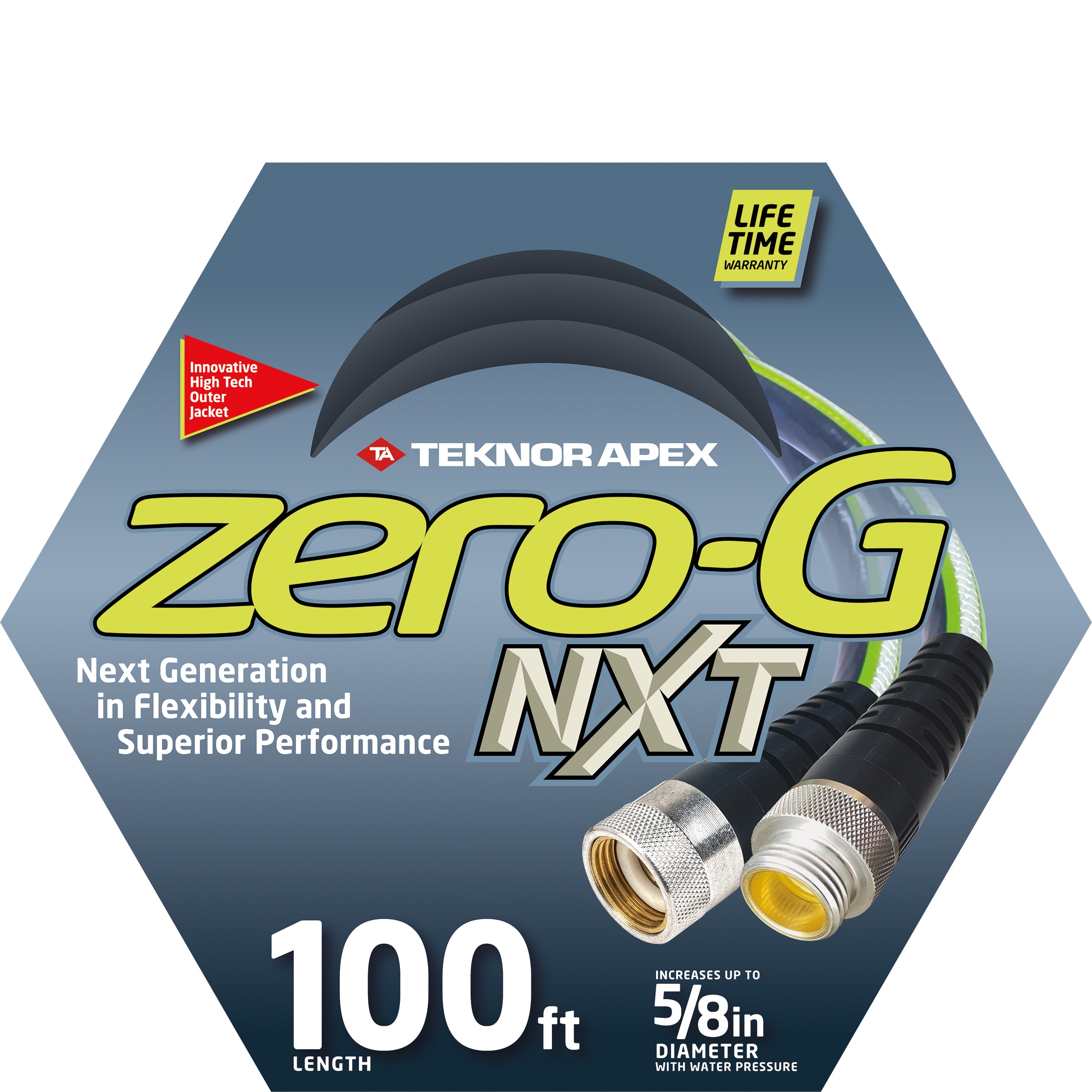Zero-G NXT 5100-100 zero-G NXT 5/8-in x 100-ft Heavy -Duty Vinyl Gray Coiled Hose