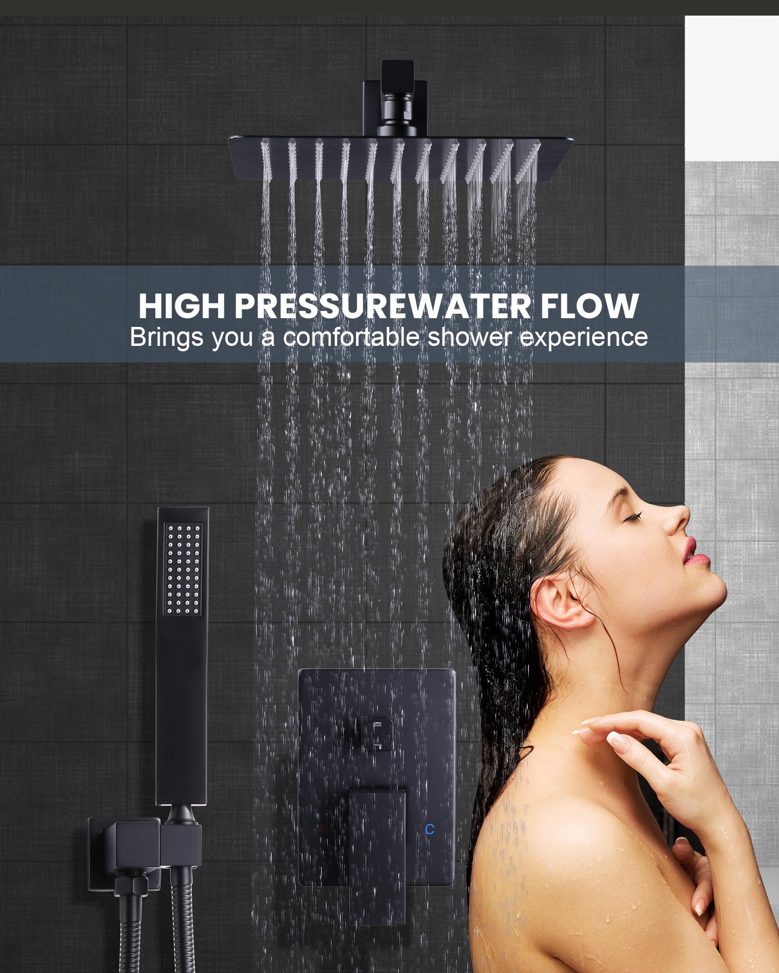 WOWOW 3091700D-10 Showerhead-Bar-Panels - View #3