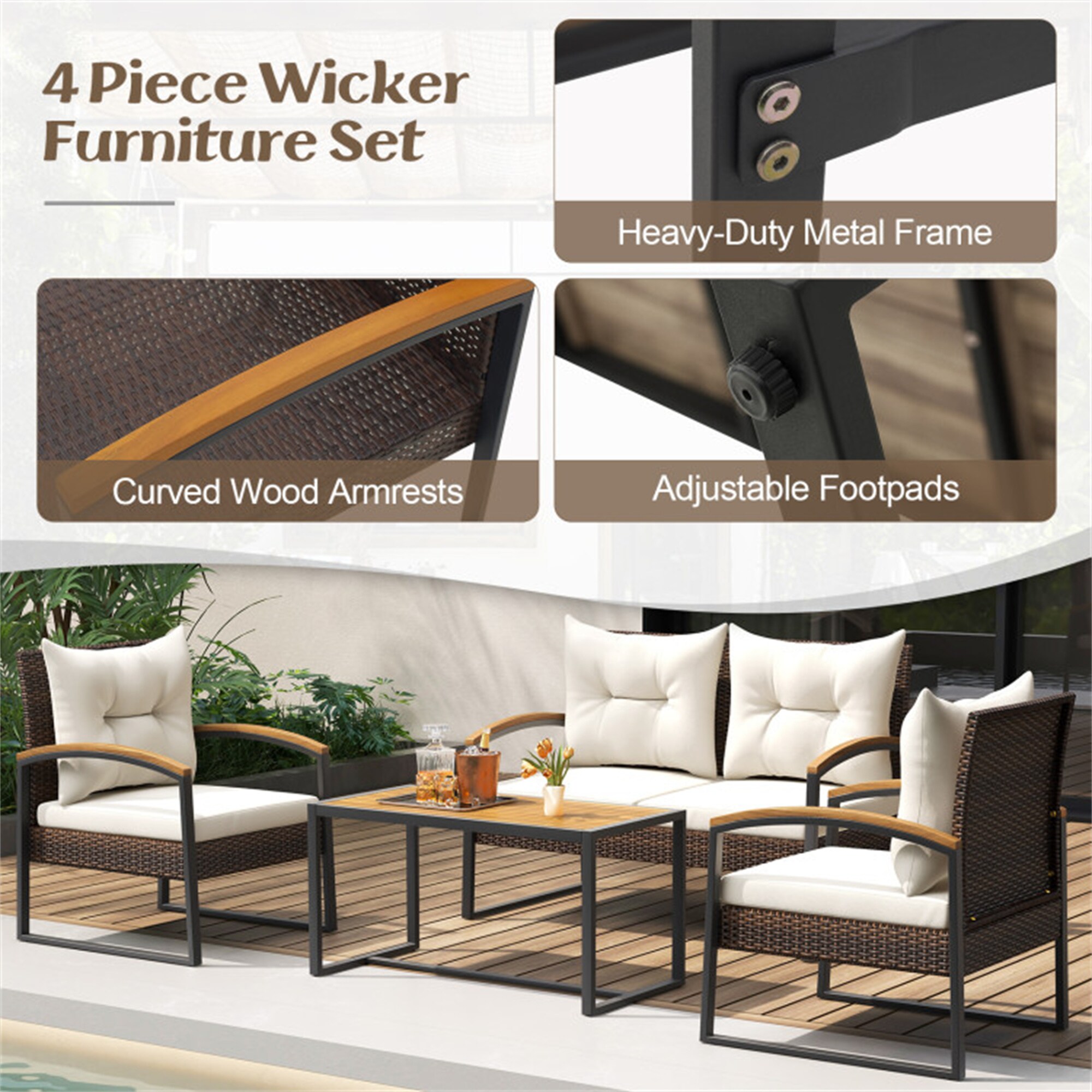 BABOOM BOM-2306WH+-CO Patio-Conversation-Sets - View #8