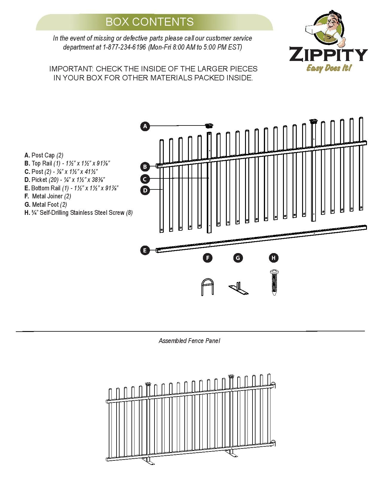 Zippity Outdoor Products ZP19026 Vinyl-Fence-Panels - View #6