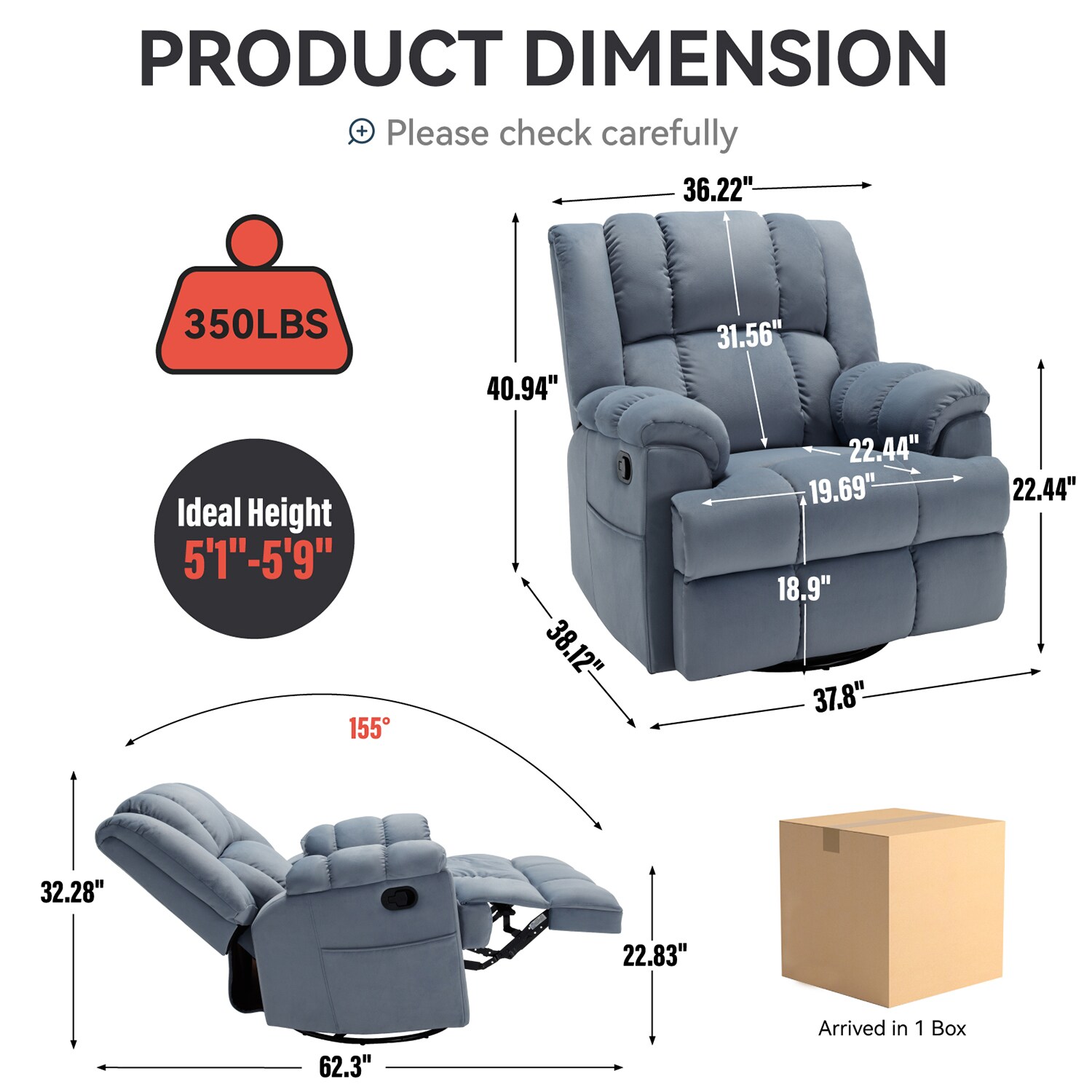 GZMR GZ-W1803RCP4 recliners - View #8