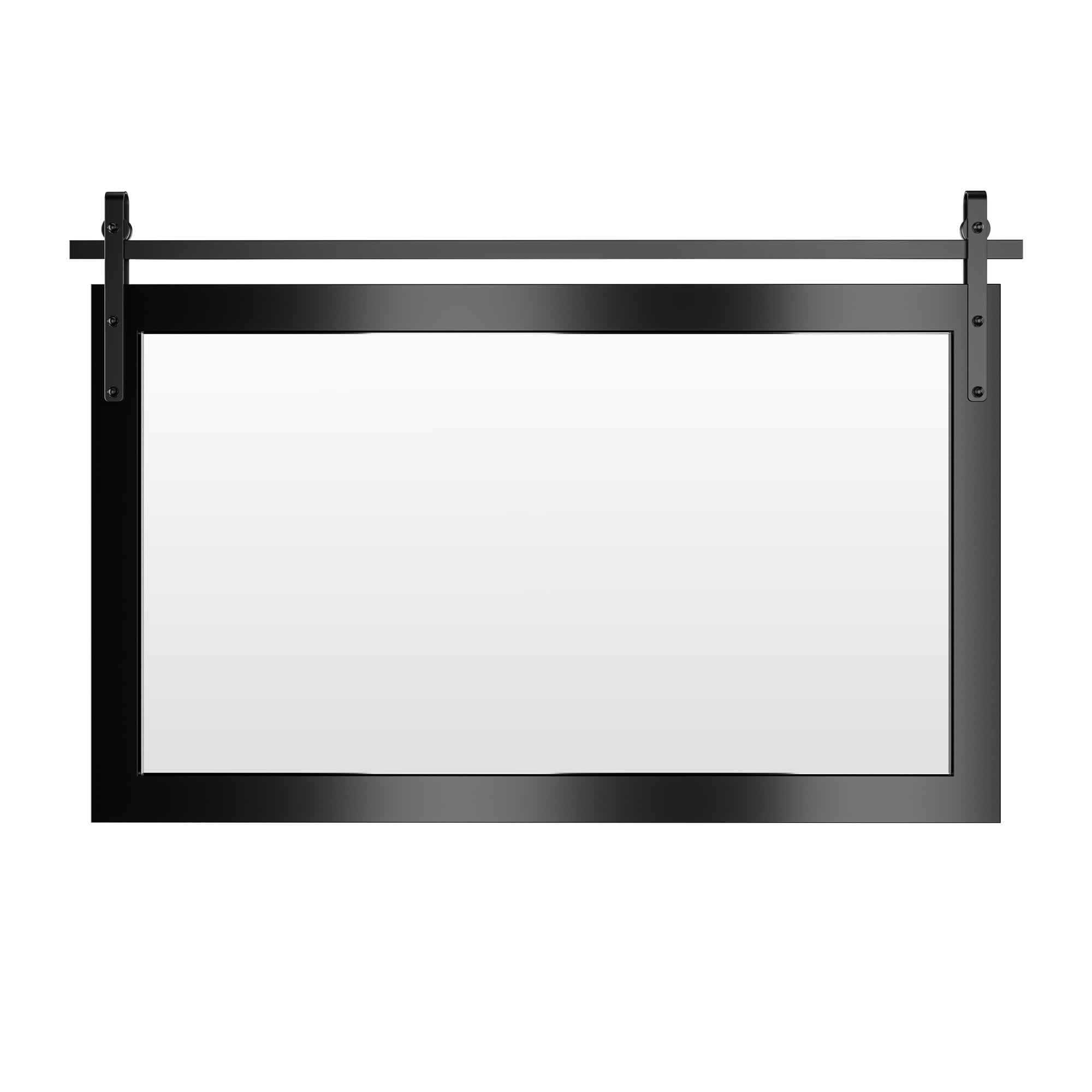FurniFusion L-GCMJ2640B 40-Inches W x 26-Inches H Rectangle Black Framed Wall Mirror