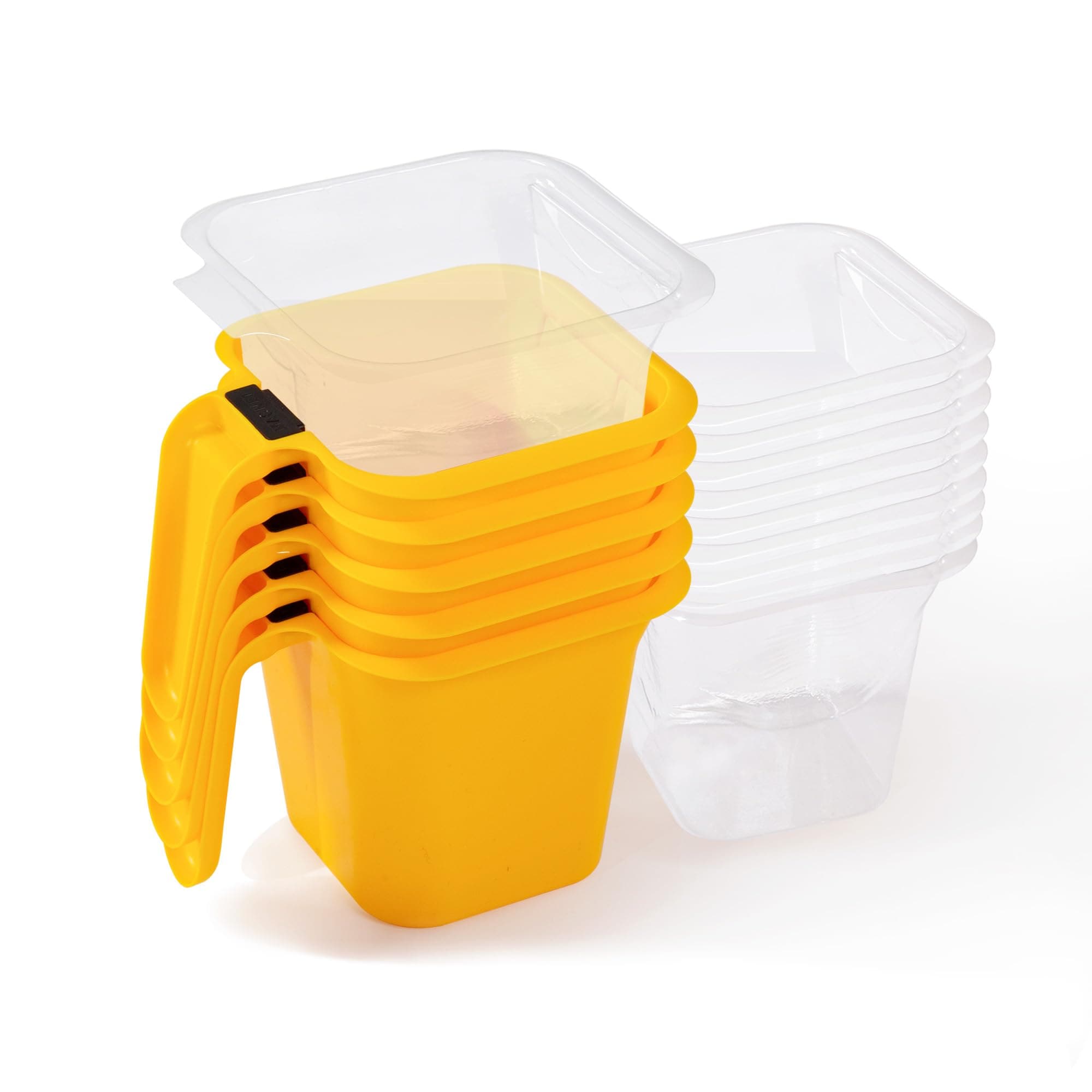 Afoxsos  15 Piece Paint Bucket Set with Magnetic Brush Holder and Disposable Liners for Small Scale Painting and Repair Projects