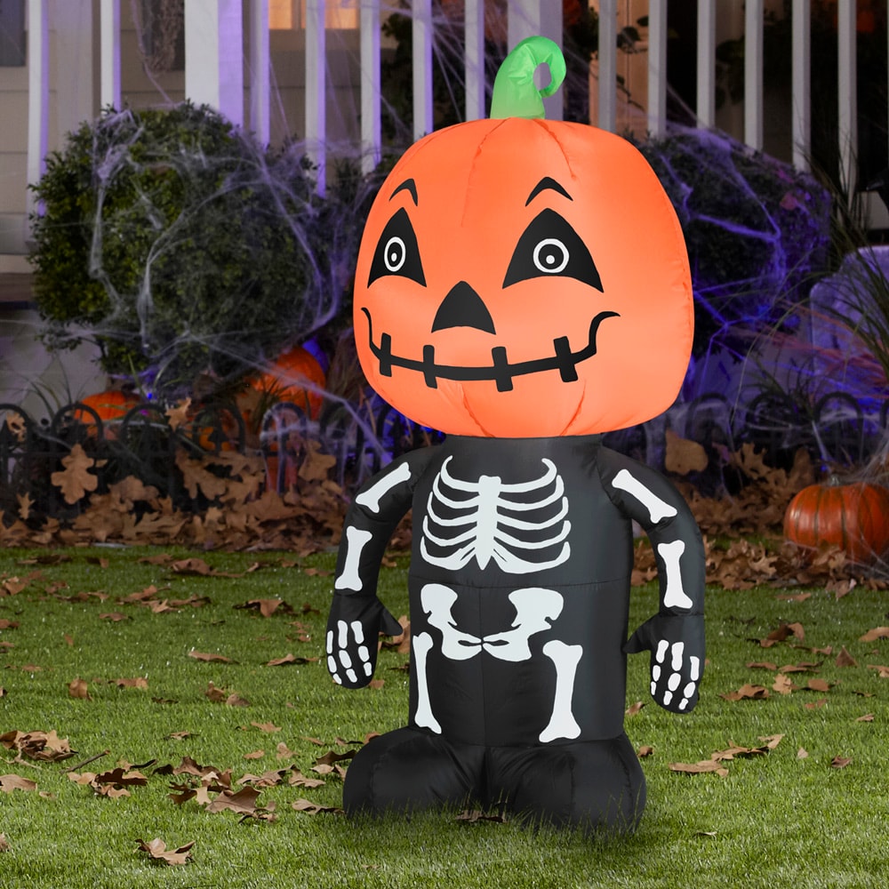 Gemmy 3.5-ft Lighted Pumpkin Inflatable at Lowes.com